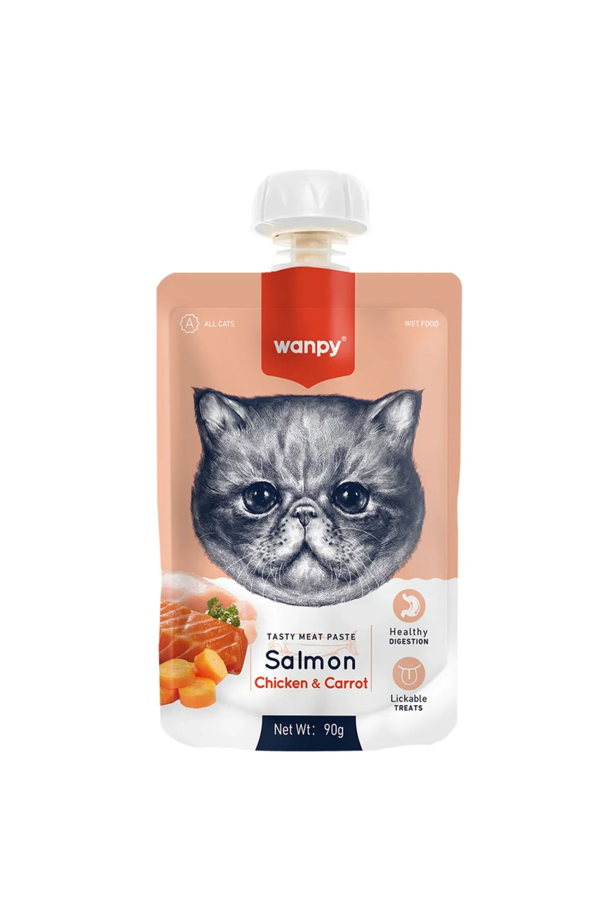 Wanpy Somon Tavuk Kedi Et Ezmesi 90 Gr X 10