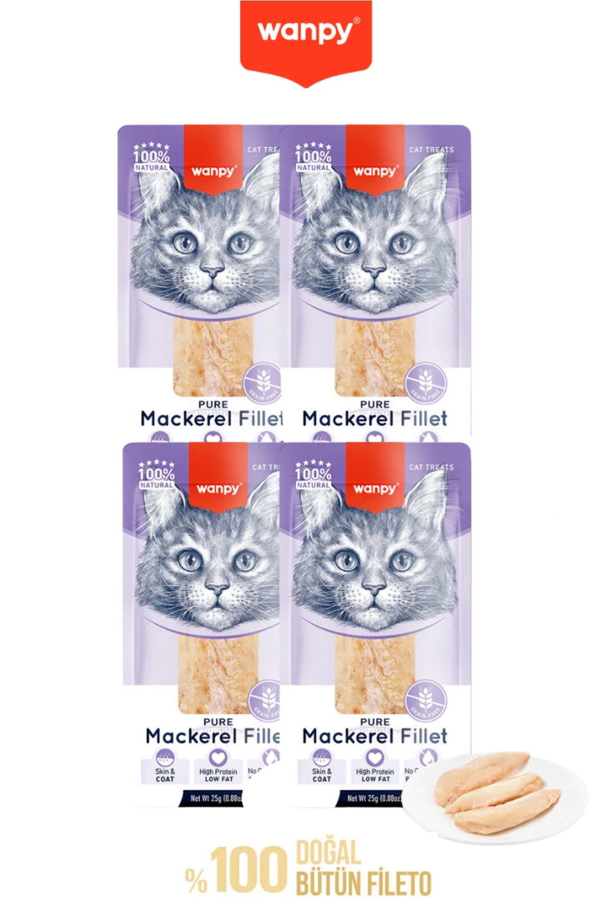 Wanpy Kedi Ödül Uskumru Fileto X 4