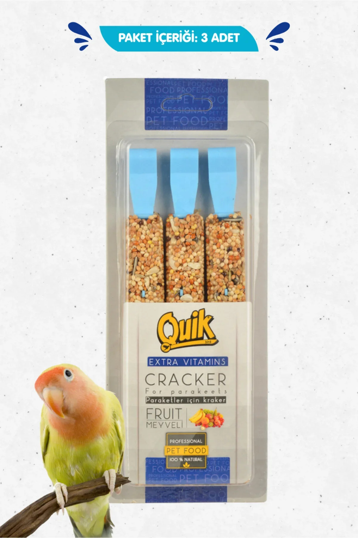 Quik Meyveli Paraket Kraker 3 lü