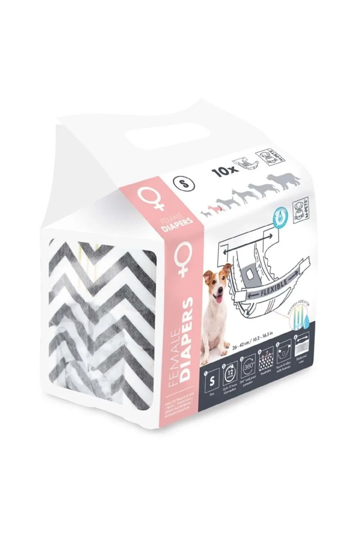 M-Pets Diapers Dişi Köpek Külot S Boy 10 lu