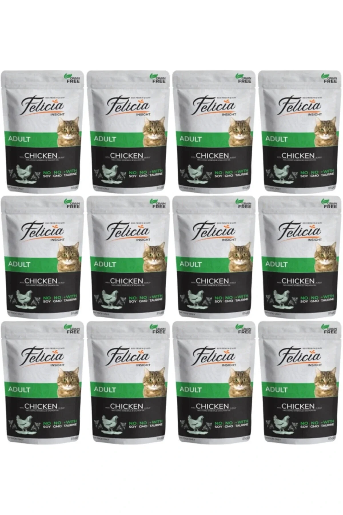 Felicia Kedi Pouch Tavuklu 85 Gr X 12
