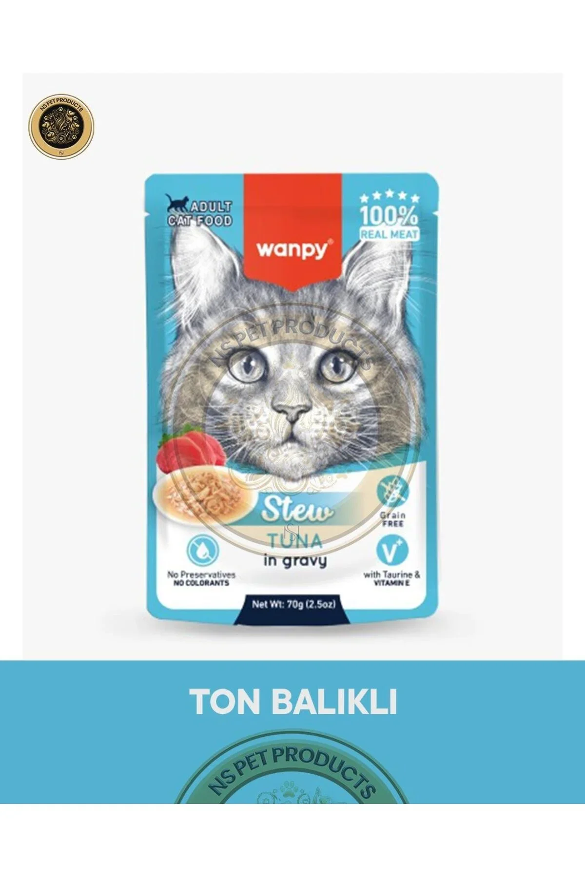 Wanpy Ton Balıklı Kedi Pouch 70 Gr