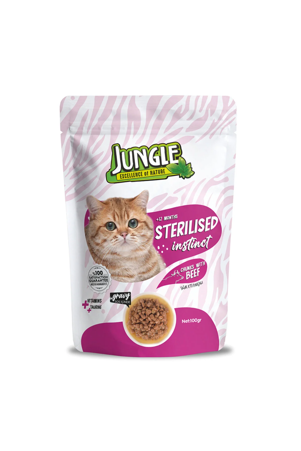Jungle Kedi Pouch Kısır Sığıt Etli