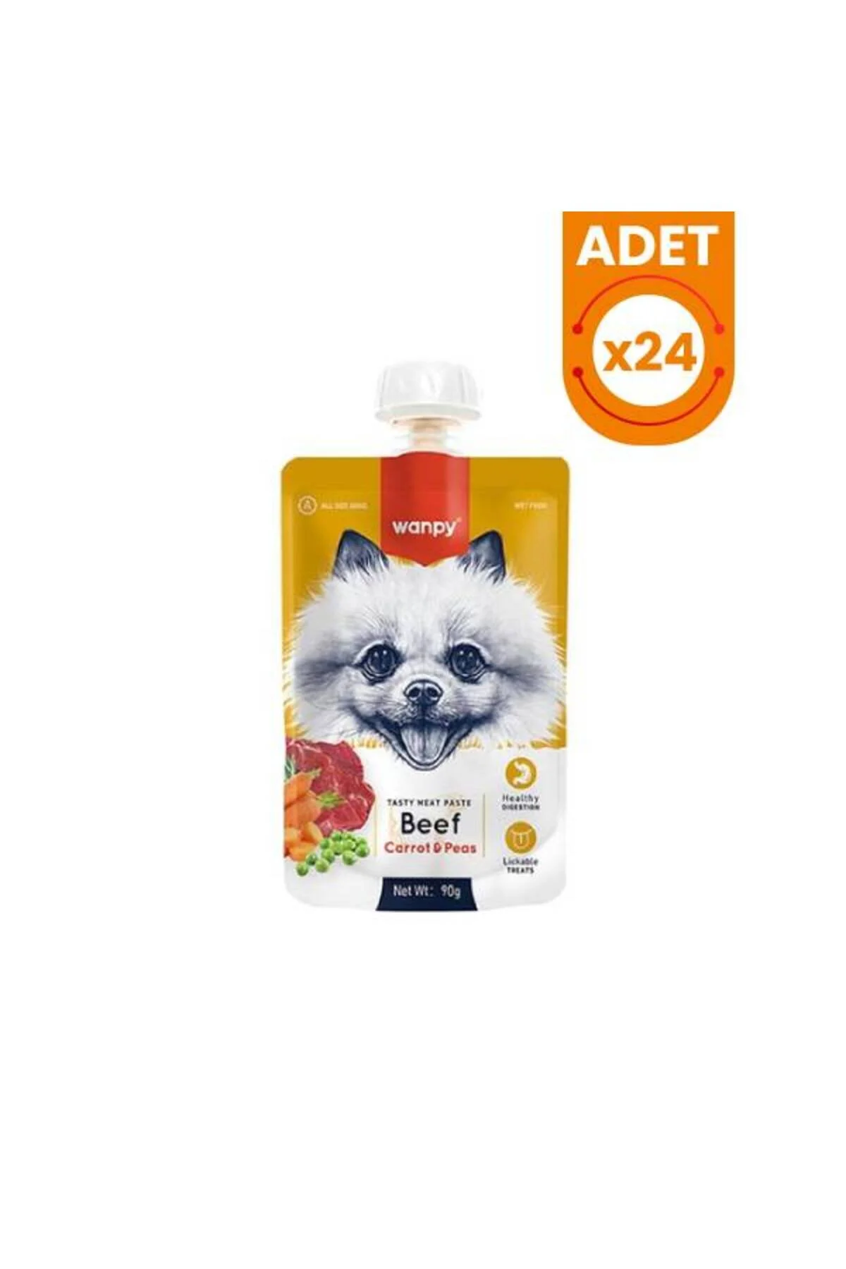Wanpy Sığır Havuç Köpek Et Ezmesi 90 Gr X 24