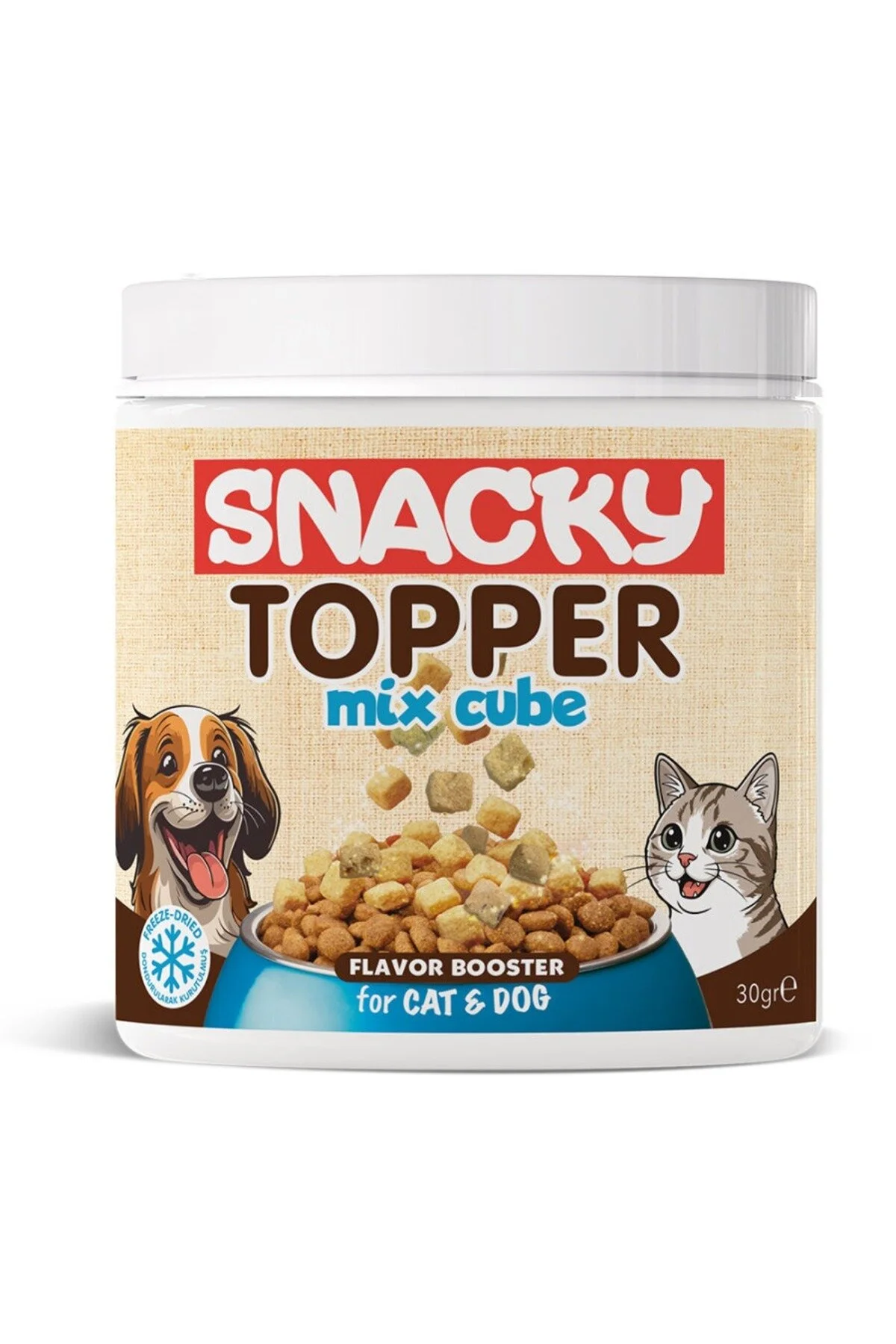 Snacky Kedi Köpek Ödül Topper Mix Cube 30 Gr