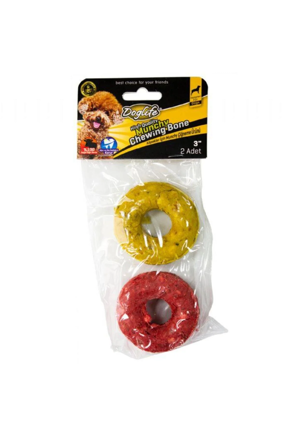 Doglife Köpek Kemik Renkli Donut 2 li