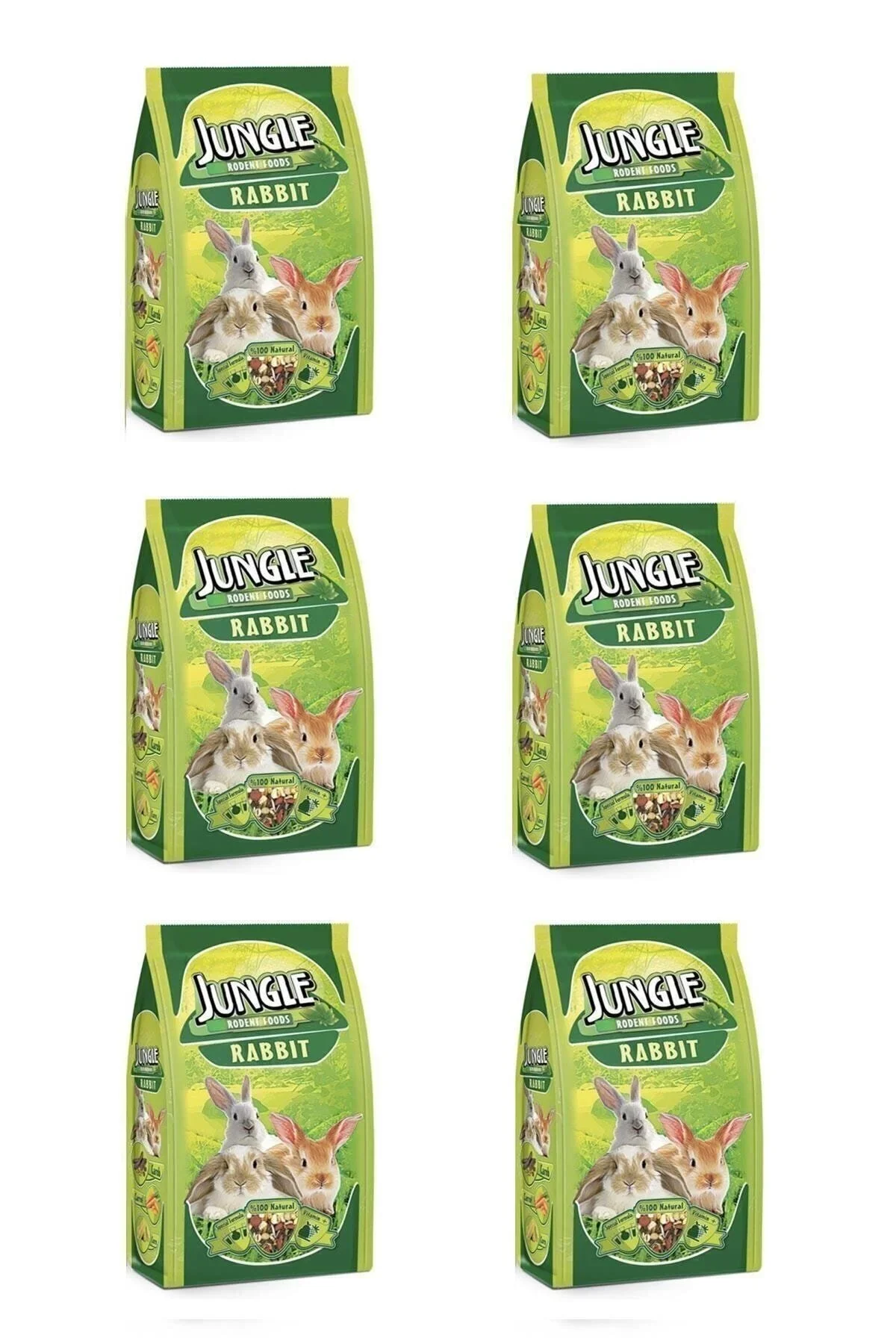 Jungle Tavşan Yemi 500 Gr X 6 Paket