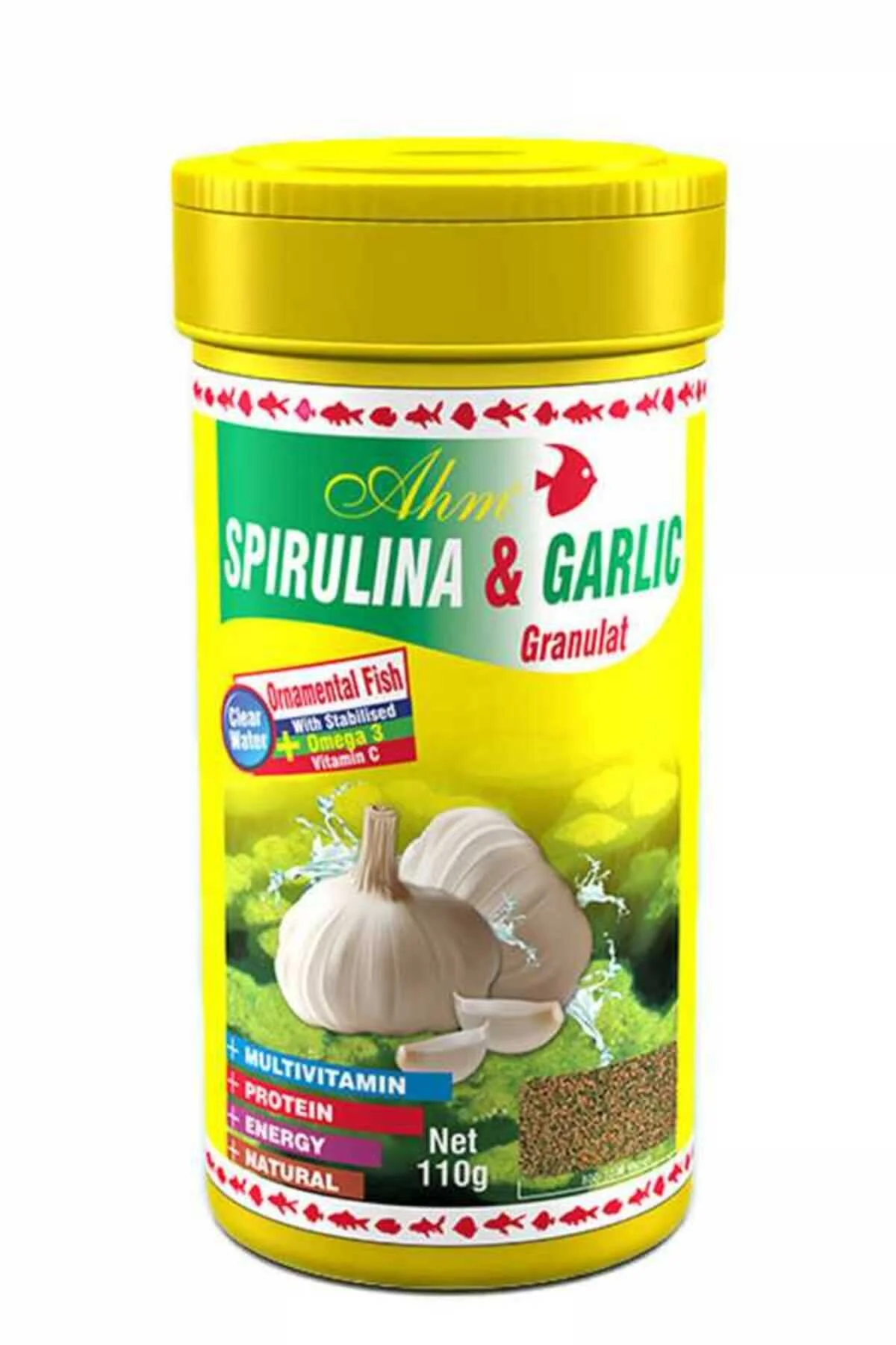 Ahm Spirulina Garlic Sarımsaklı Balık Yemi 100ml