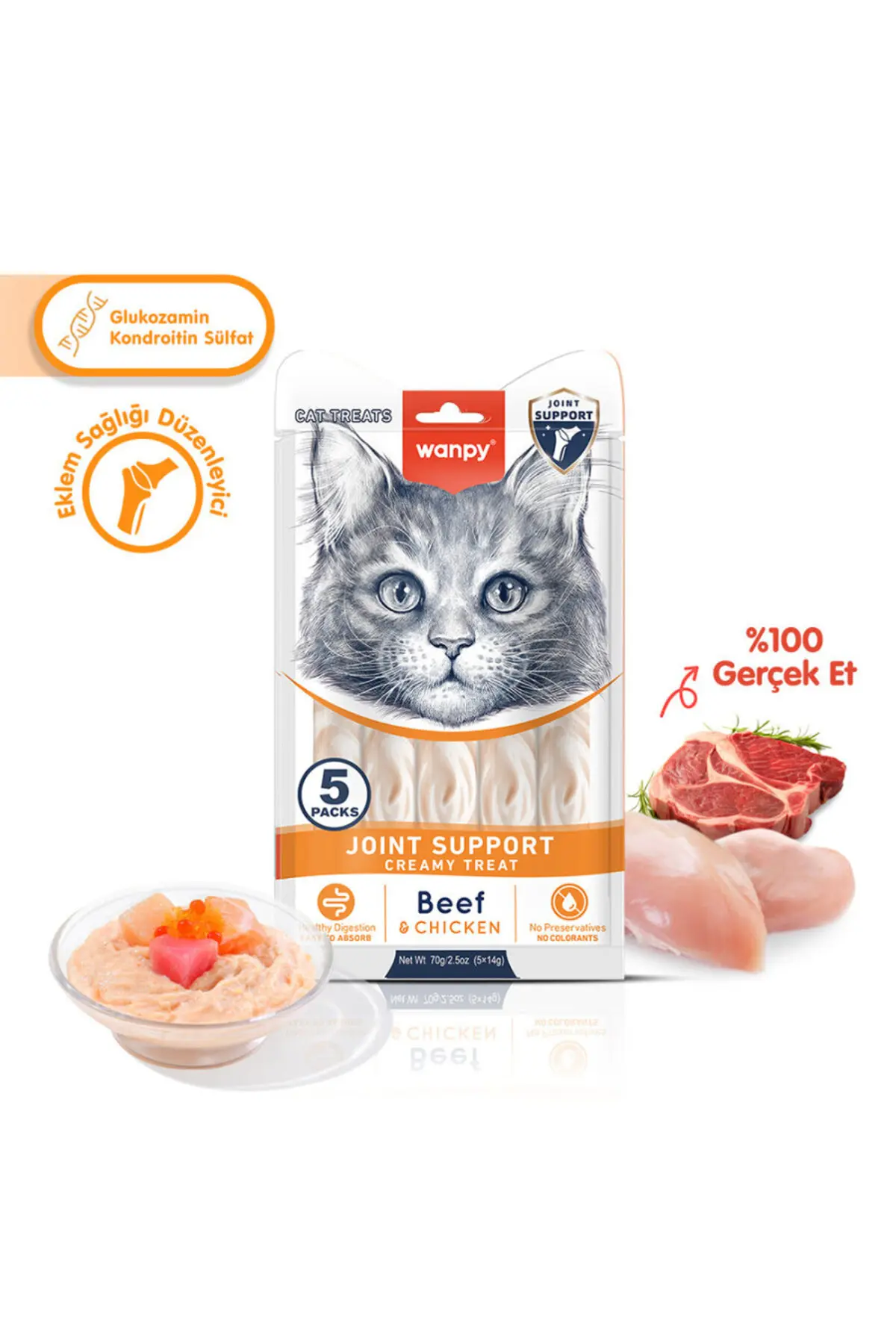 Wanpy Kedi Ödül Krema Joint Support Dana Tavuk