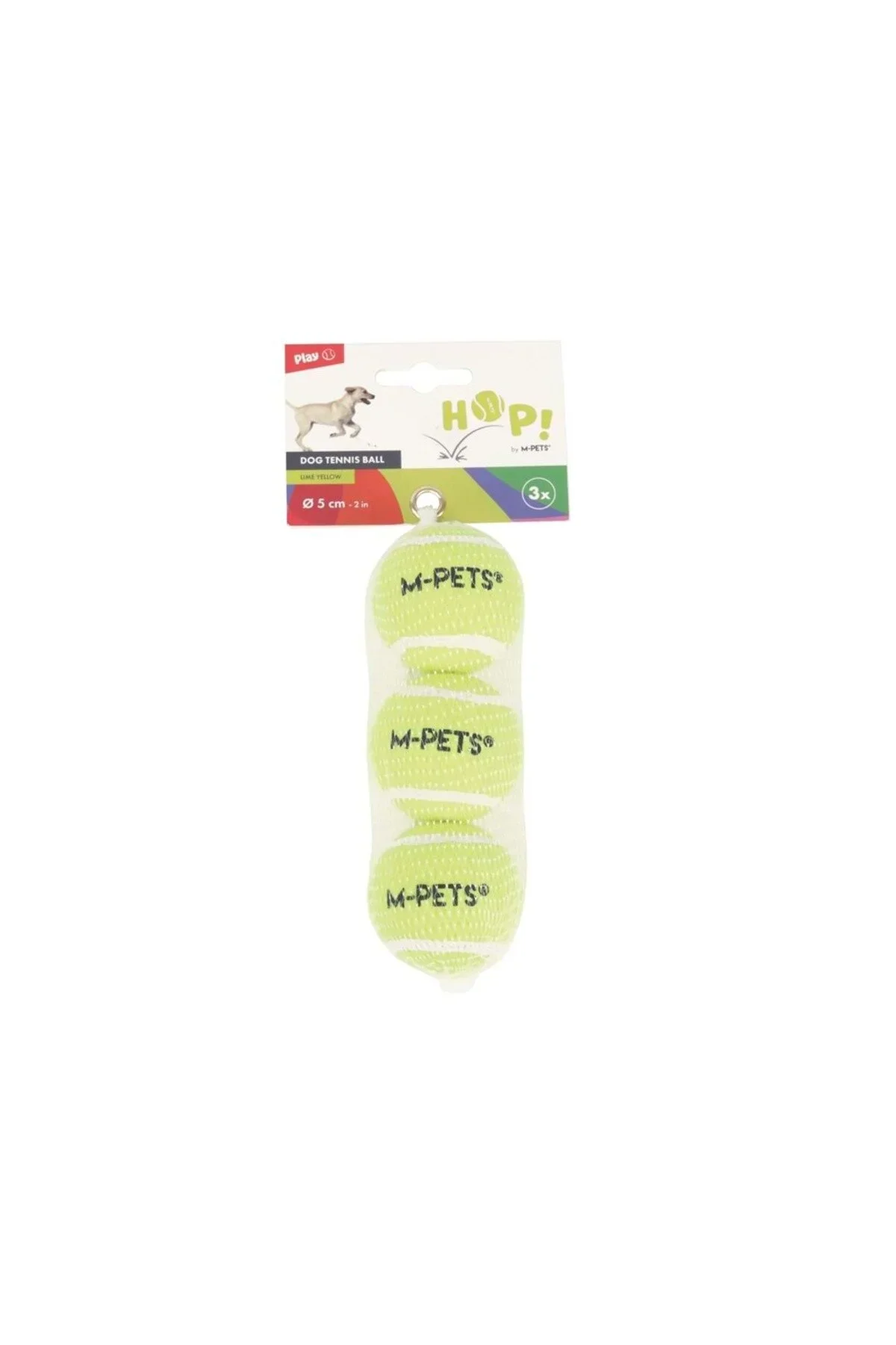 M-Pets HOP TENNİS TOPU YELLOW 5CM 3LÜ SET
