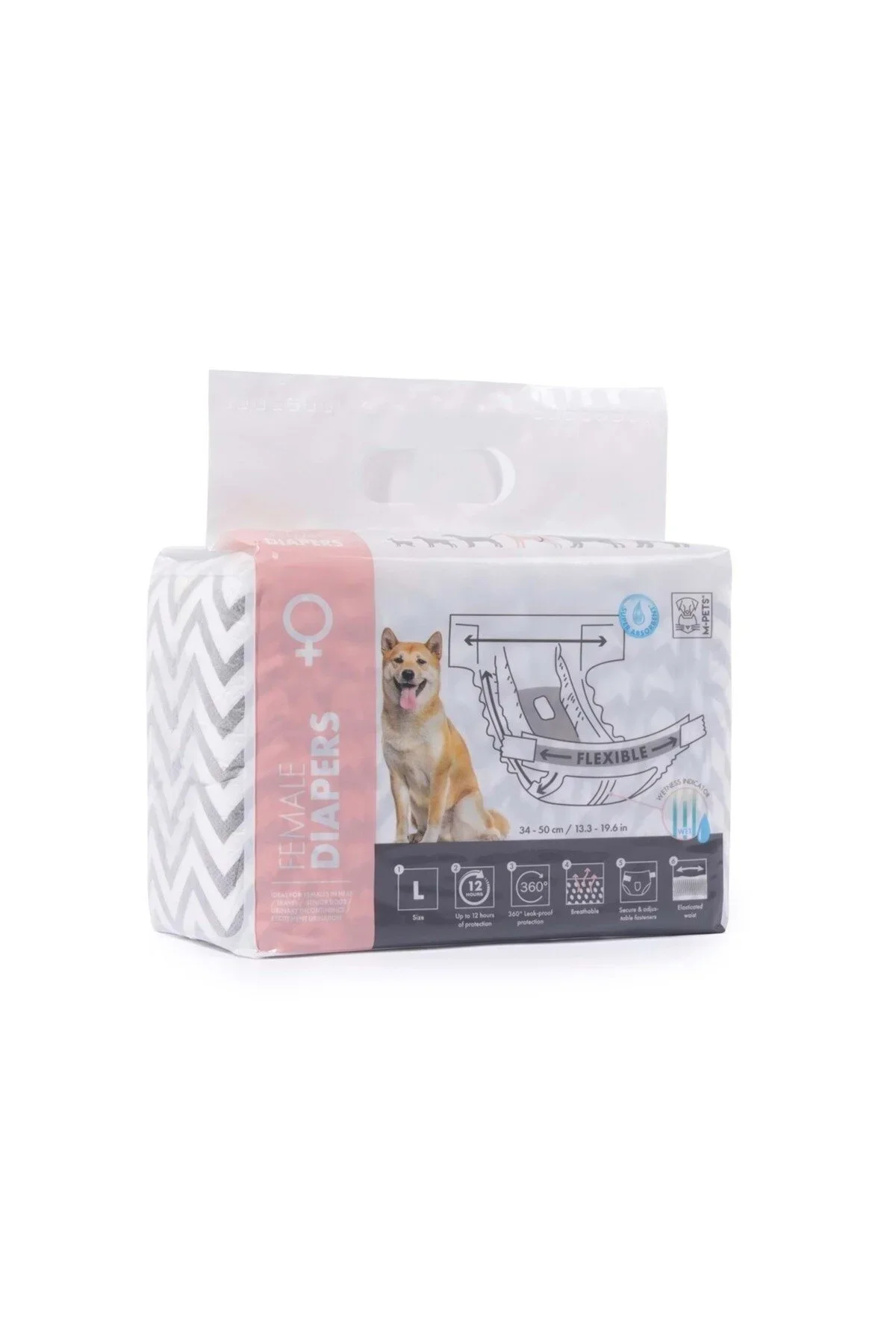 M-Pets Diapers Dişi Köpek Külot L Boy 10 lu