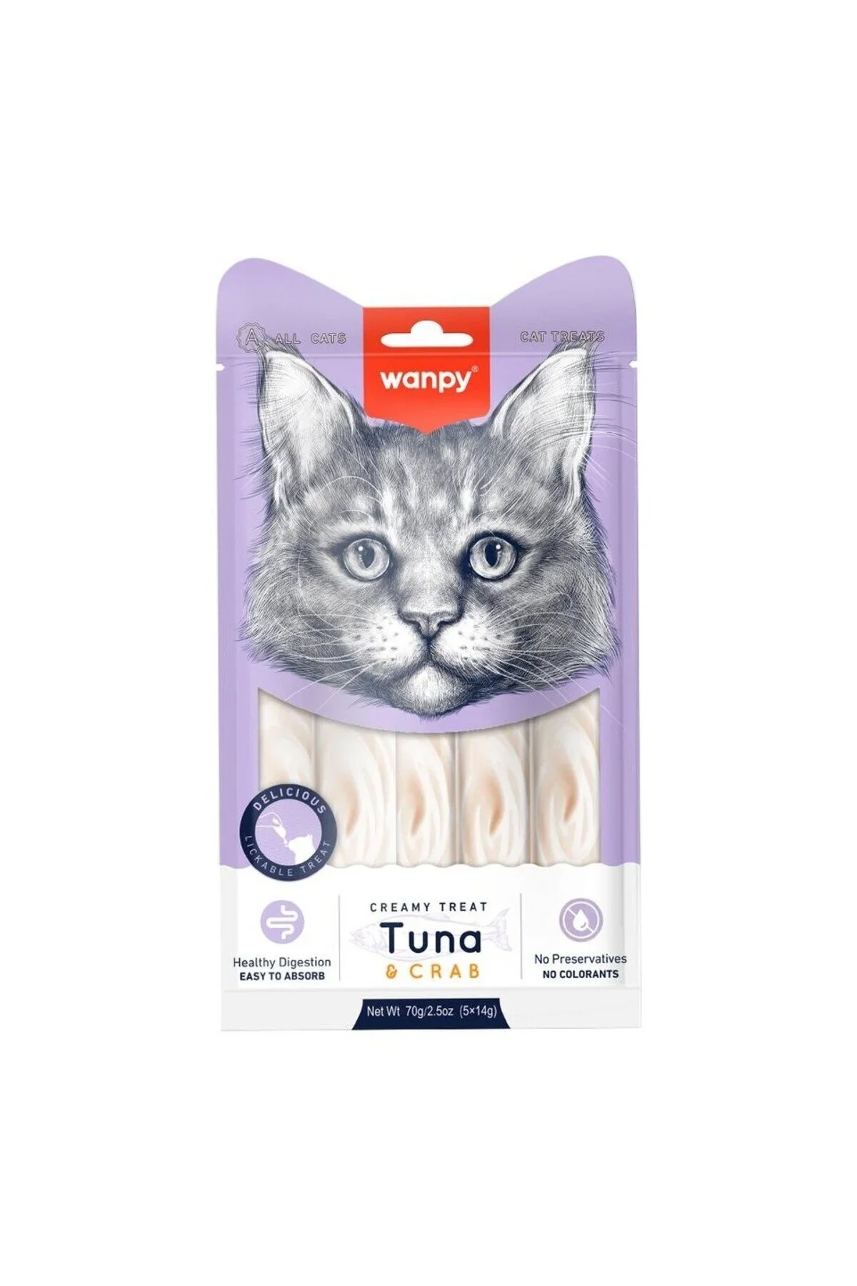 Wanpy Ton Yengeç Kedi Krema Ödül 5 li