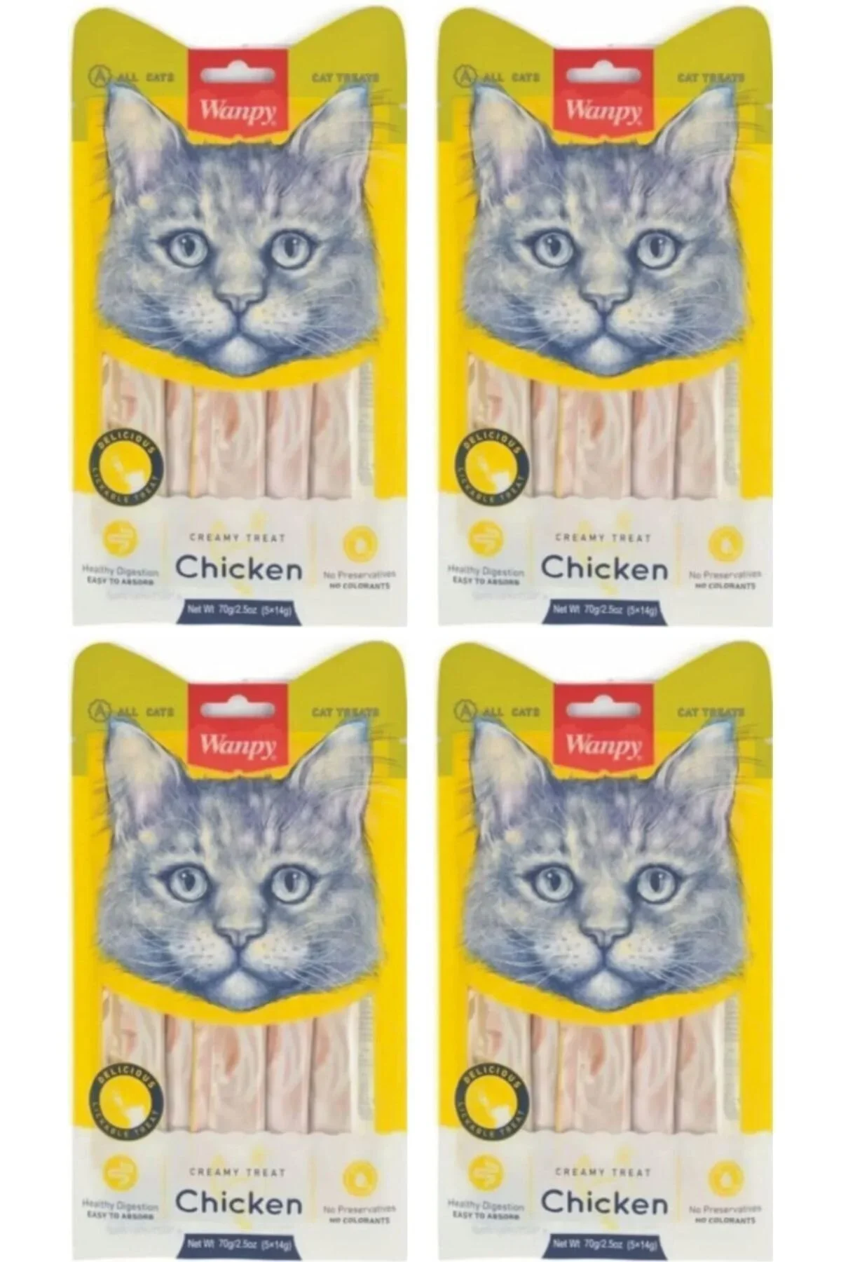 Wanpy Kedi Krema Tavuklu 4 lü