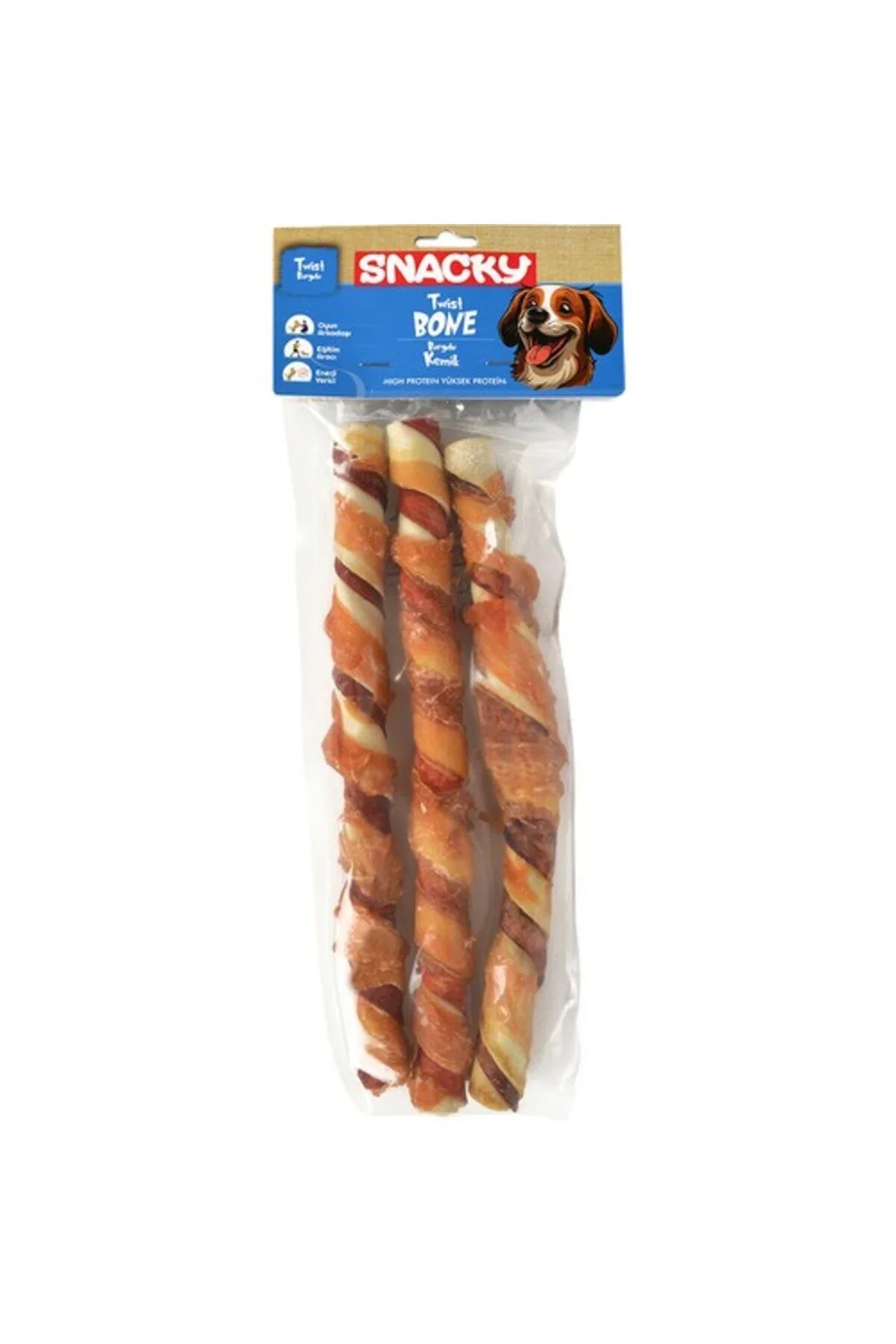 Snacky Köpek Ödül Twist Bone 3 lü 65 Gr