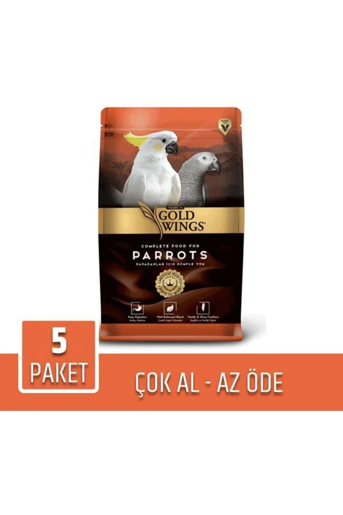 Gold Wings Premium Papağan Yemi 750 gr X 5