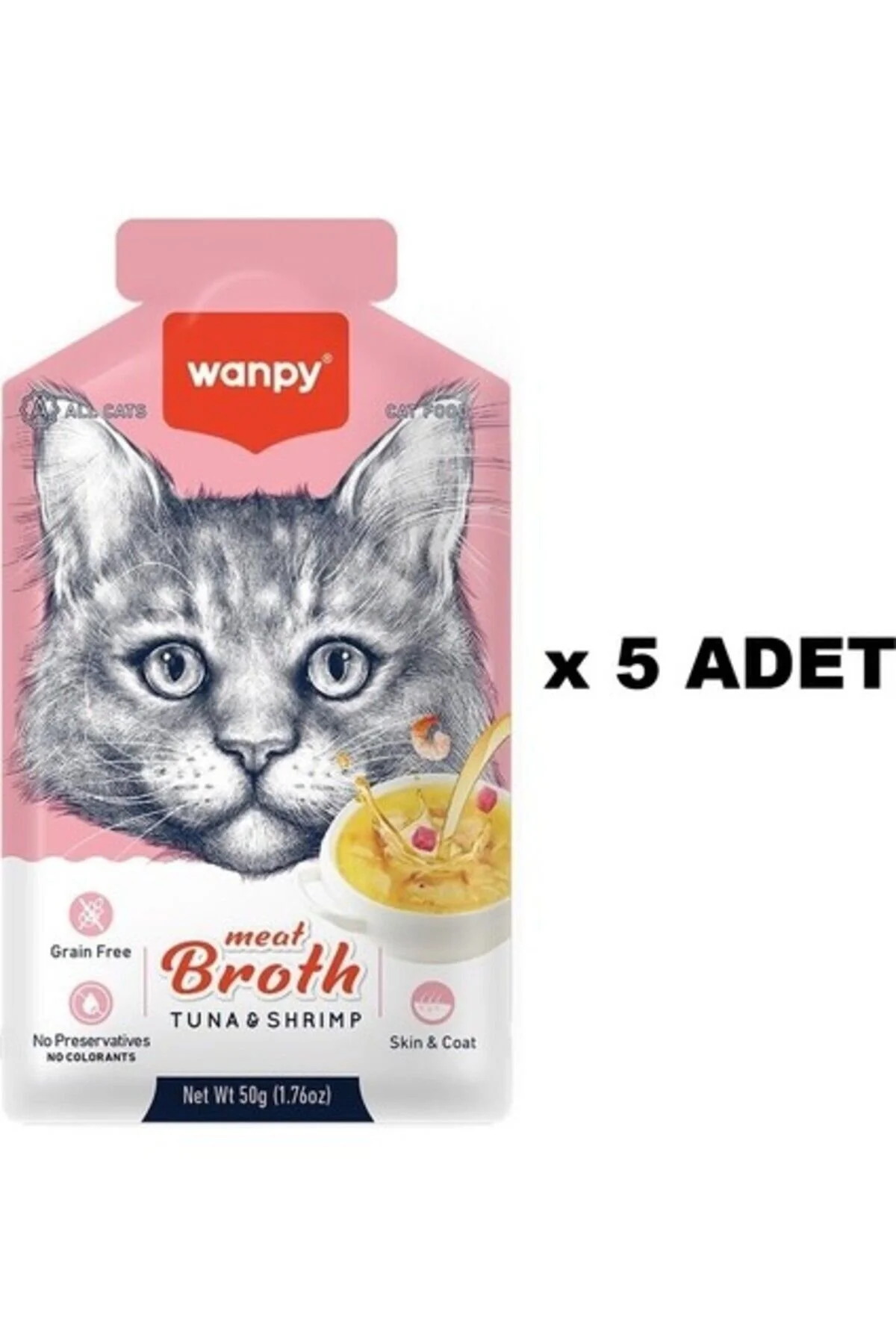 Wanpy Kedi Çorba Ton Karides X 5