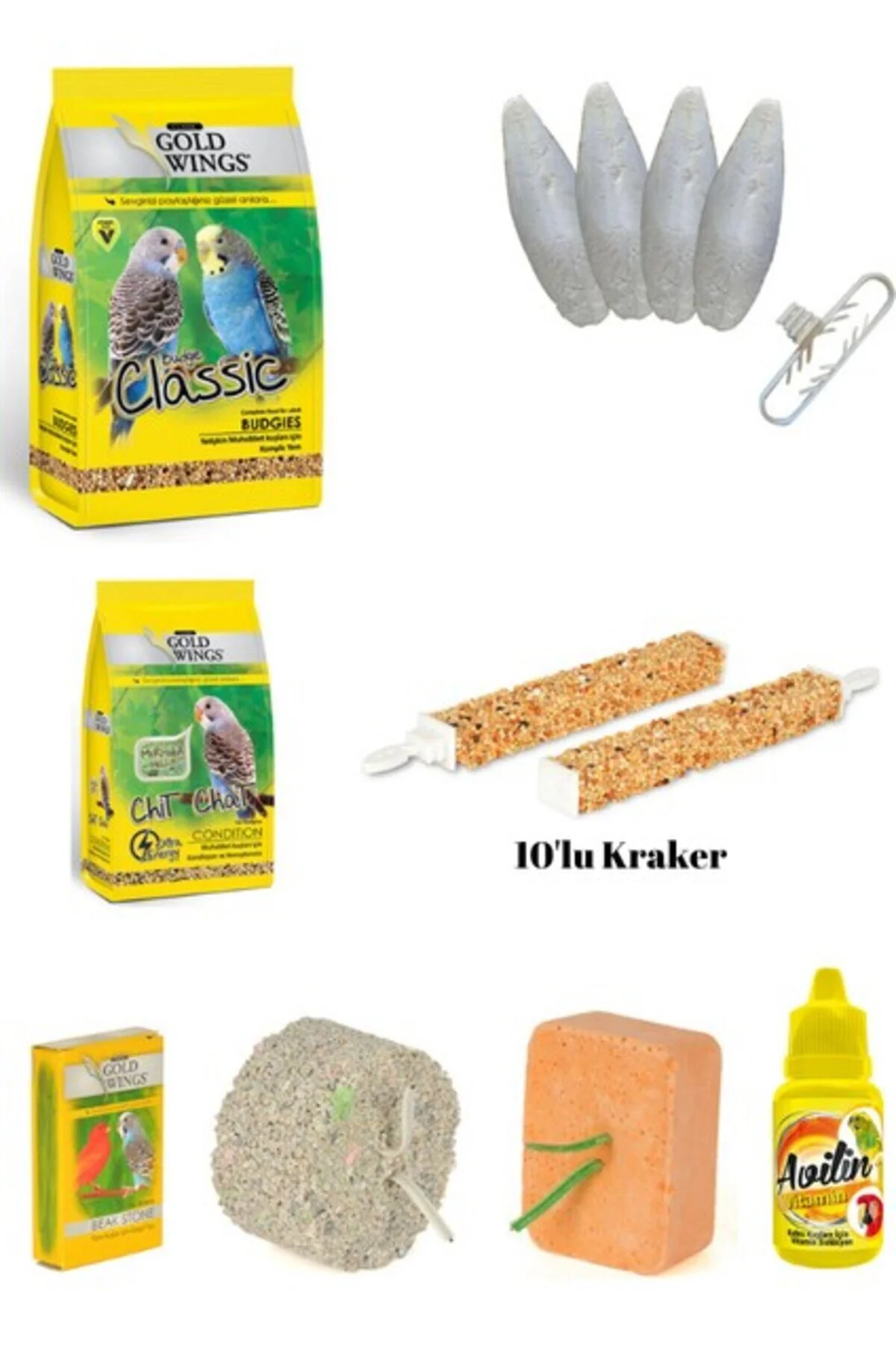 Kafes Kuşları İçin Sağlık Seti 8 Parça