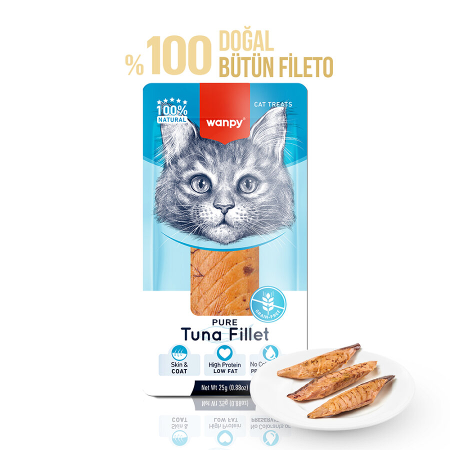 Wanpy Ton Balığı Fileto 25g Kedi Ödülü