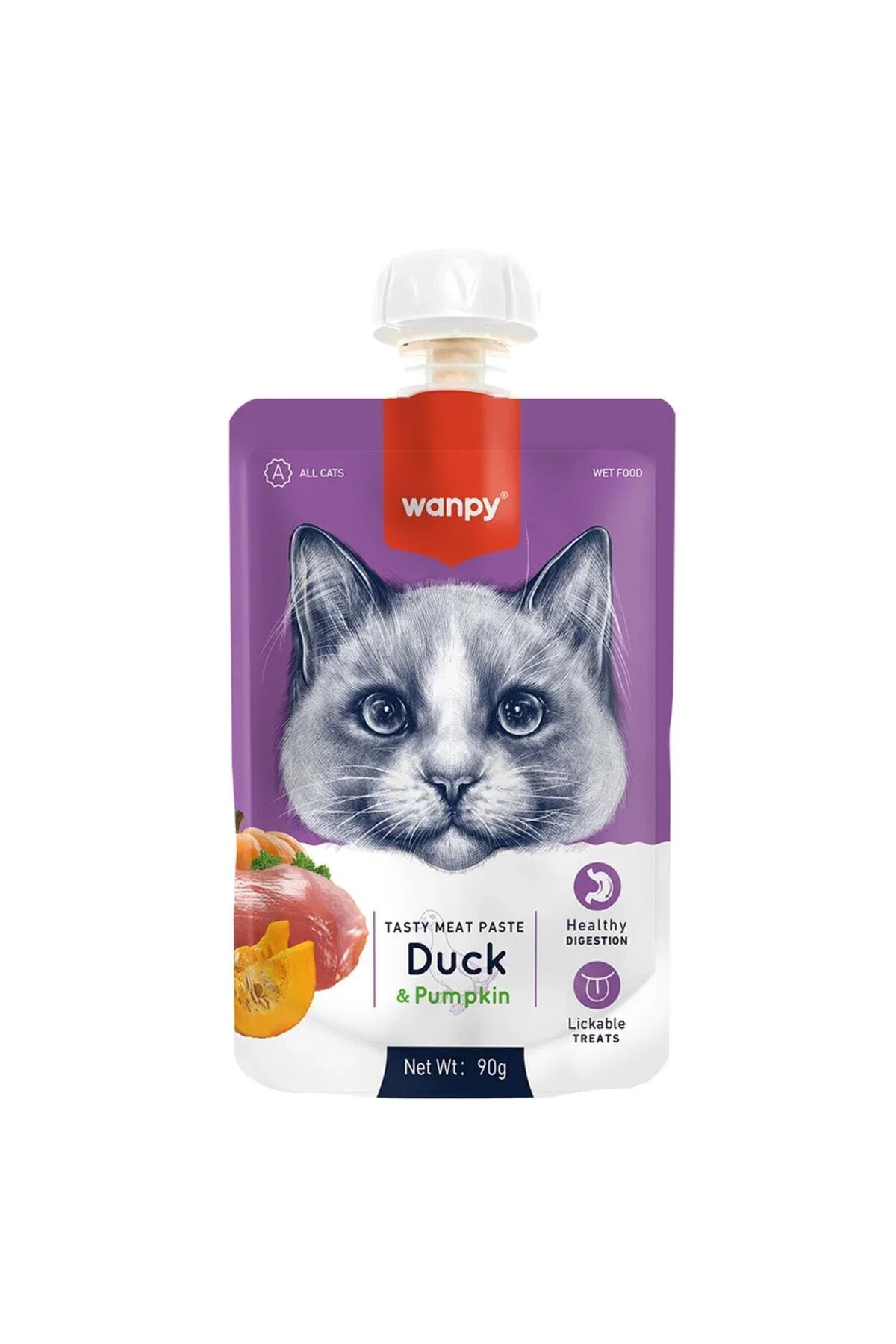 Wanpy Ördek Balkabak Kedi Et Ezmesi 90 Gr X 10