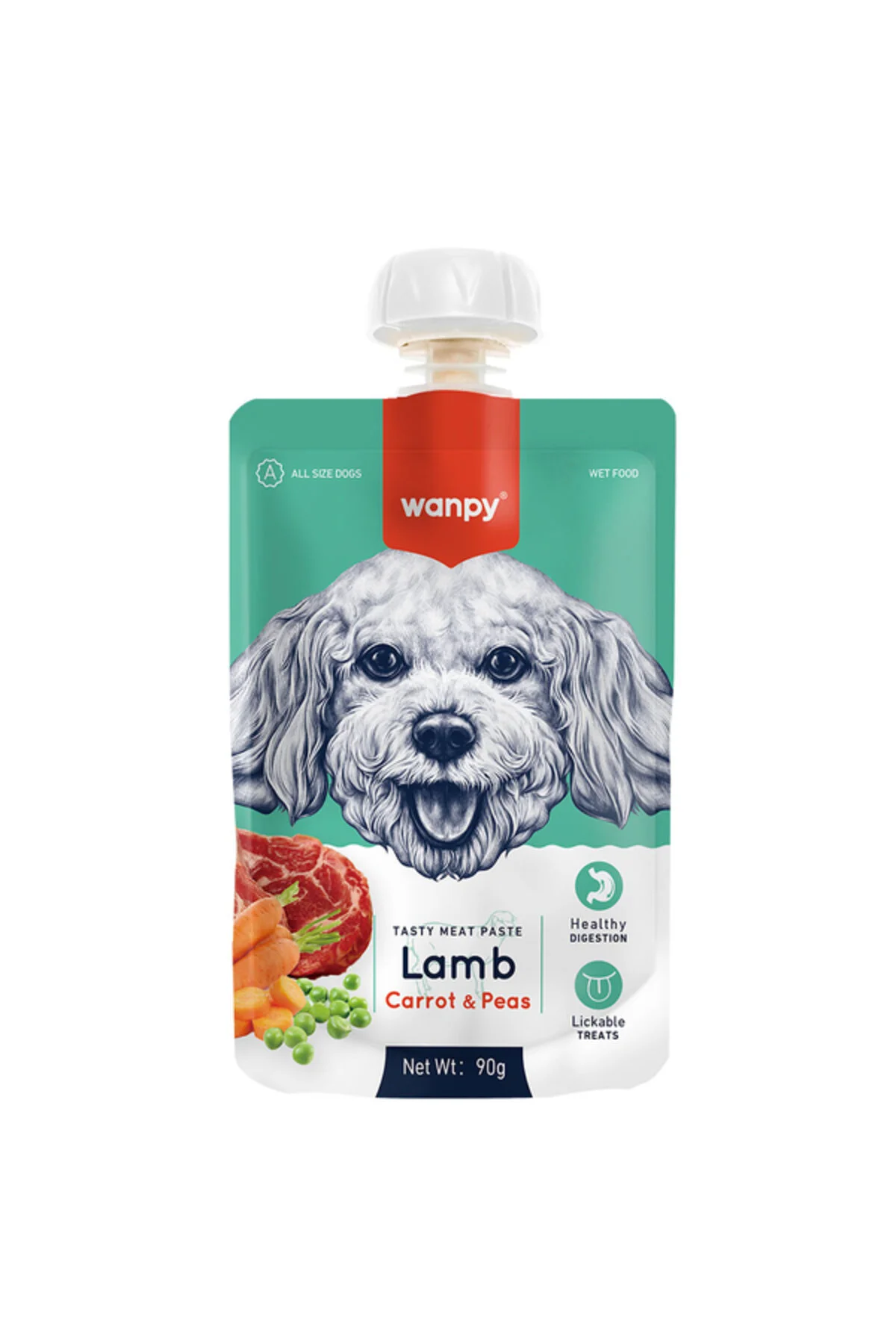 Wanpy Kuzu Havuç Köpek Et Ezmesi 90 Gr X 10
