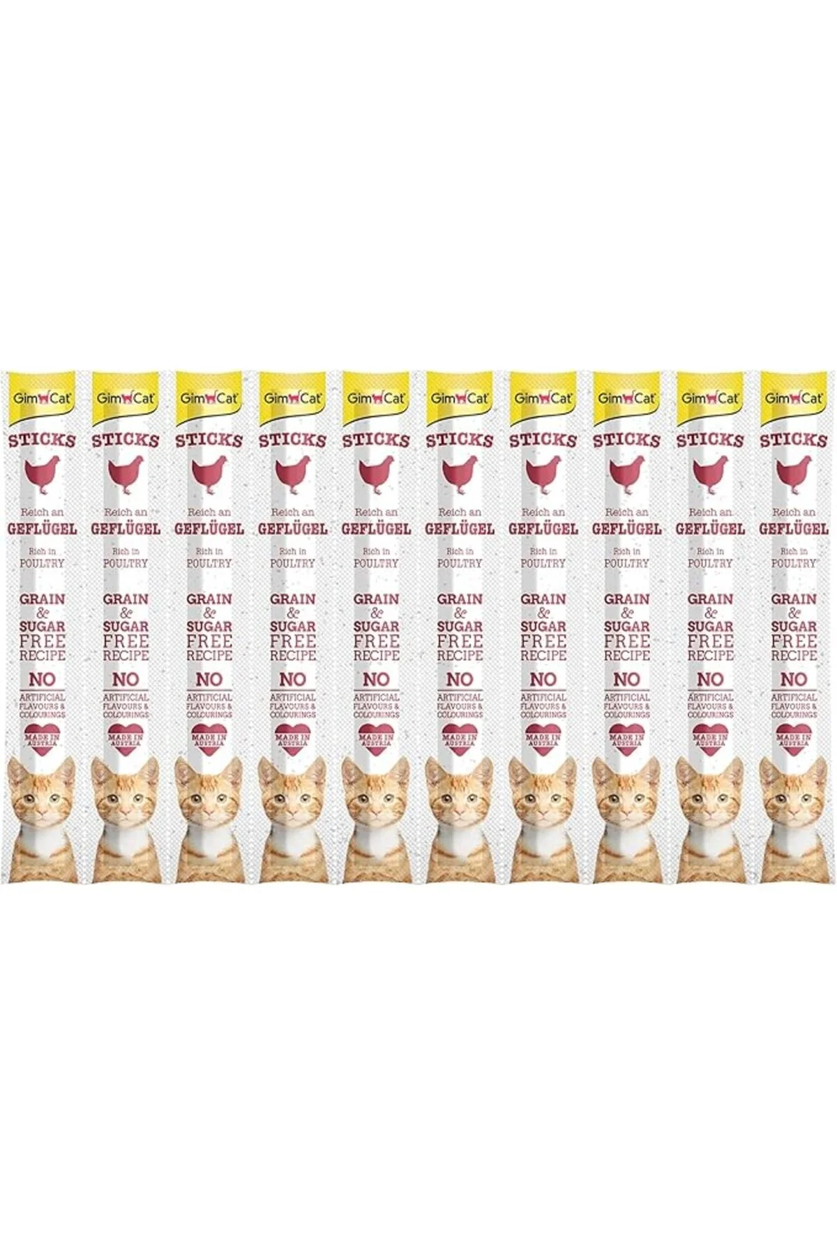 Gimcat Kedi Stick 10 lu Kümes Hayvanlı