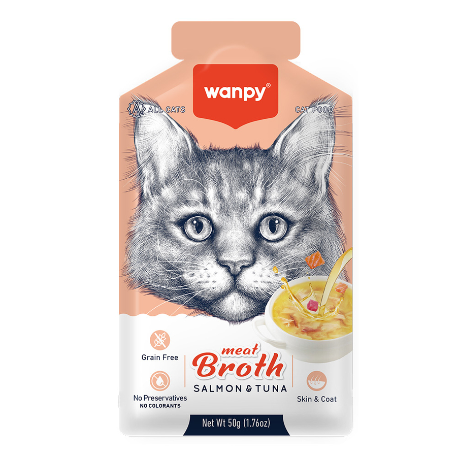 Wanpy Kediler için Somon & Ton Balığı Eti Çorbası