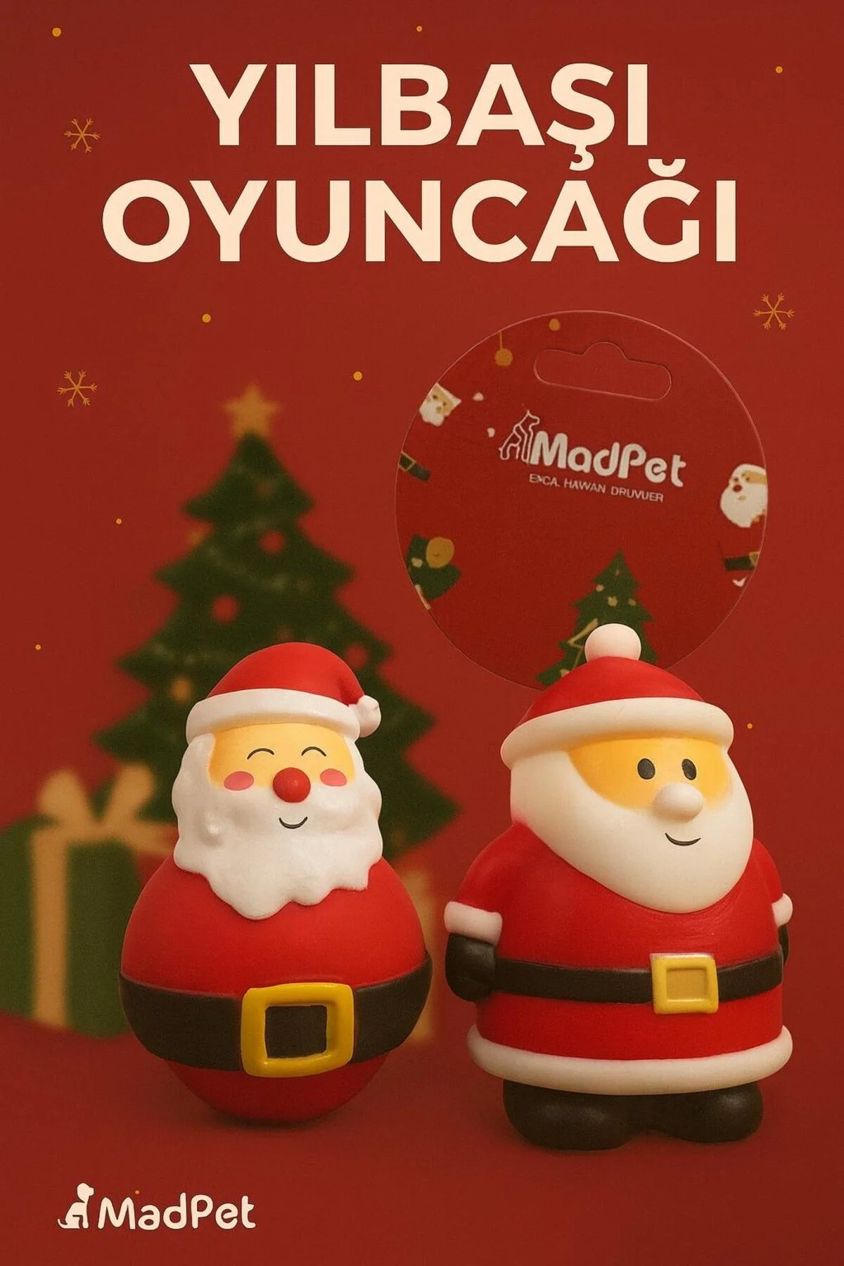 Evcil Hayvan Yılbaşı Konspeti Sesli Noel Baba