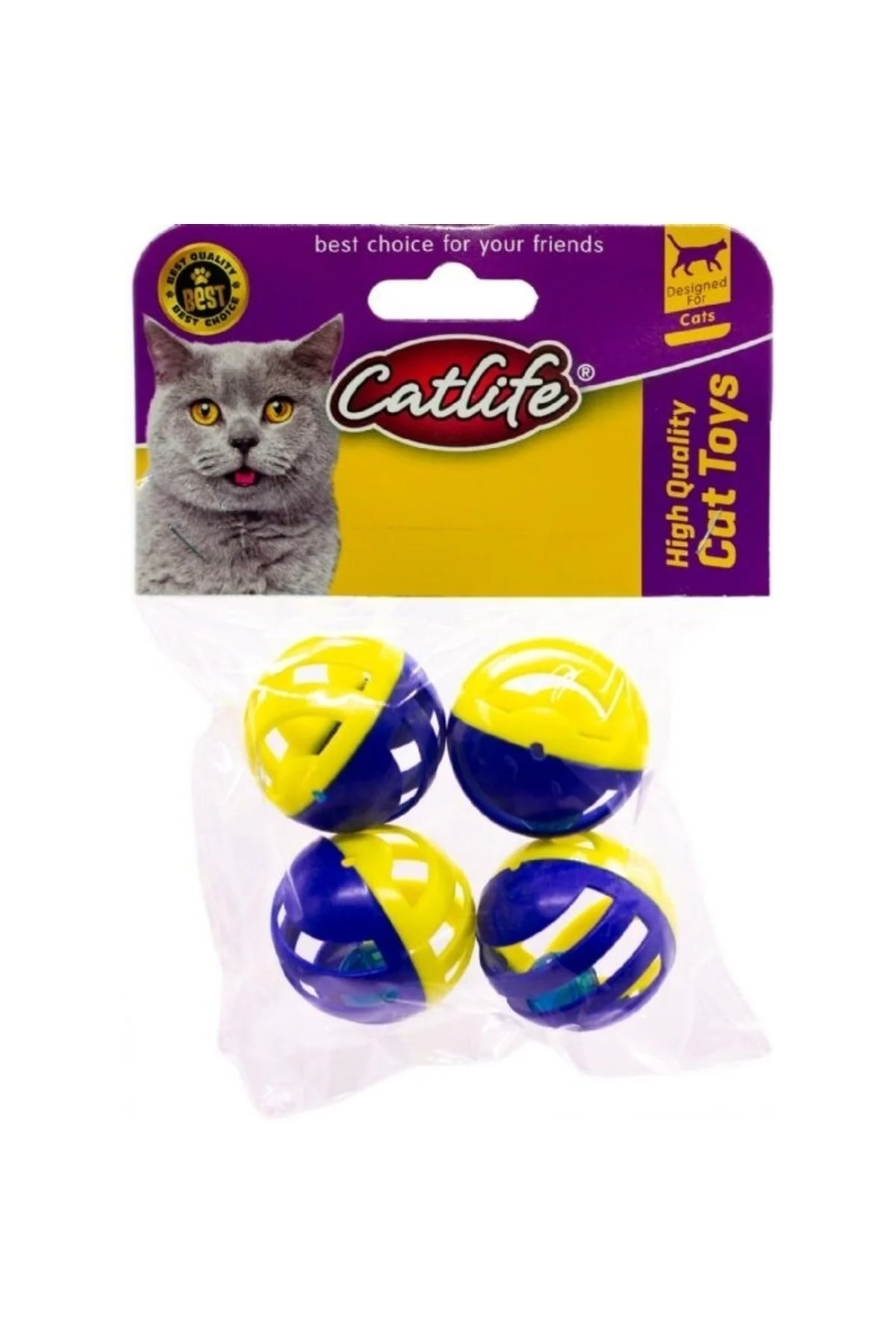 Catlife Zilli Kedi Oyuncağı 4'lü Paket Top