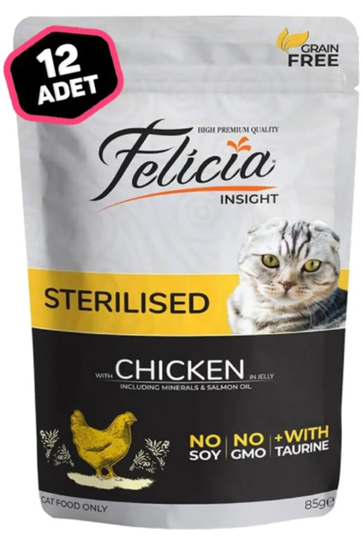 Felicia Kedi Pouch Kısır Tavuk 85 Gr X 12
