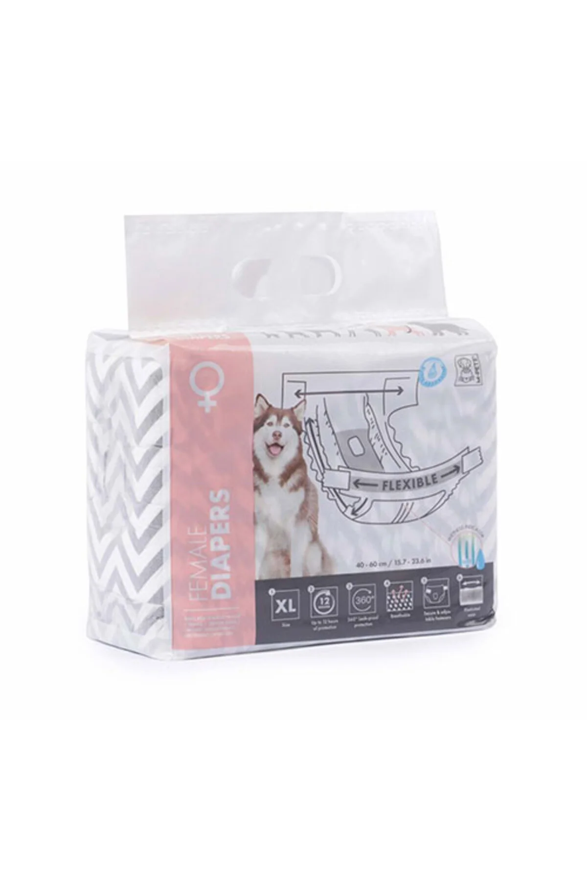 M-Pets Diapers Dişi Köpek Külot XL Boy 10 lu