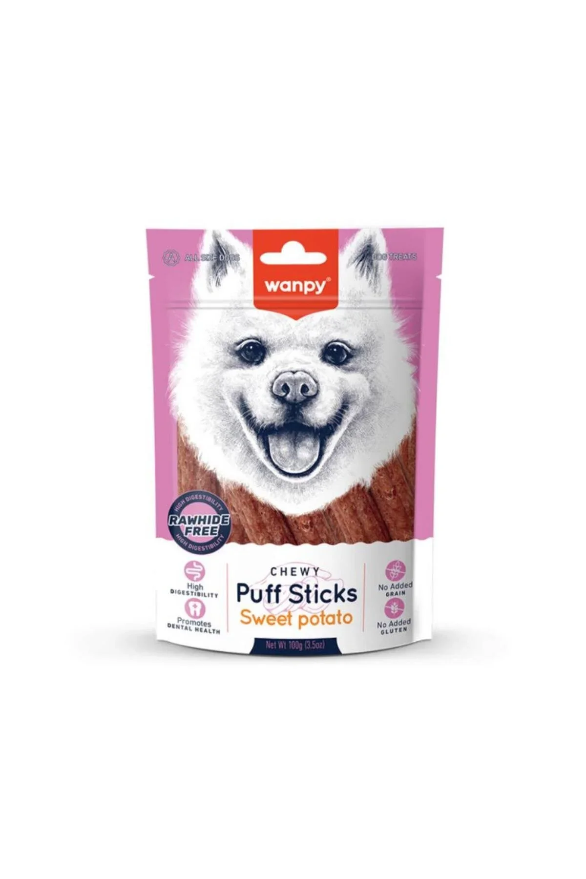 Wanpy Puff Sticks Sweet Potato Köpek Ödülü 100g
