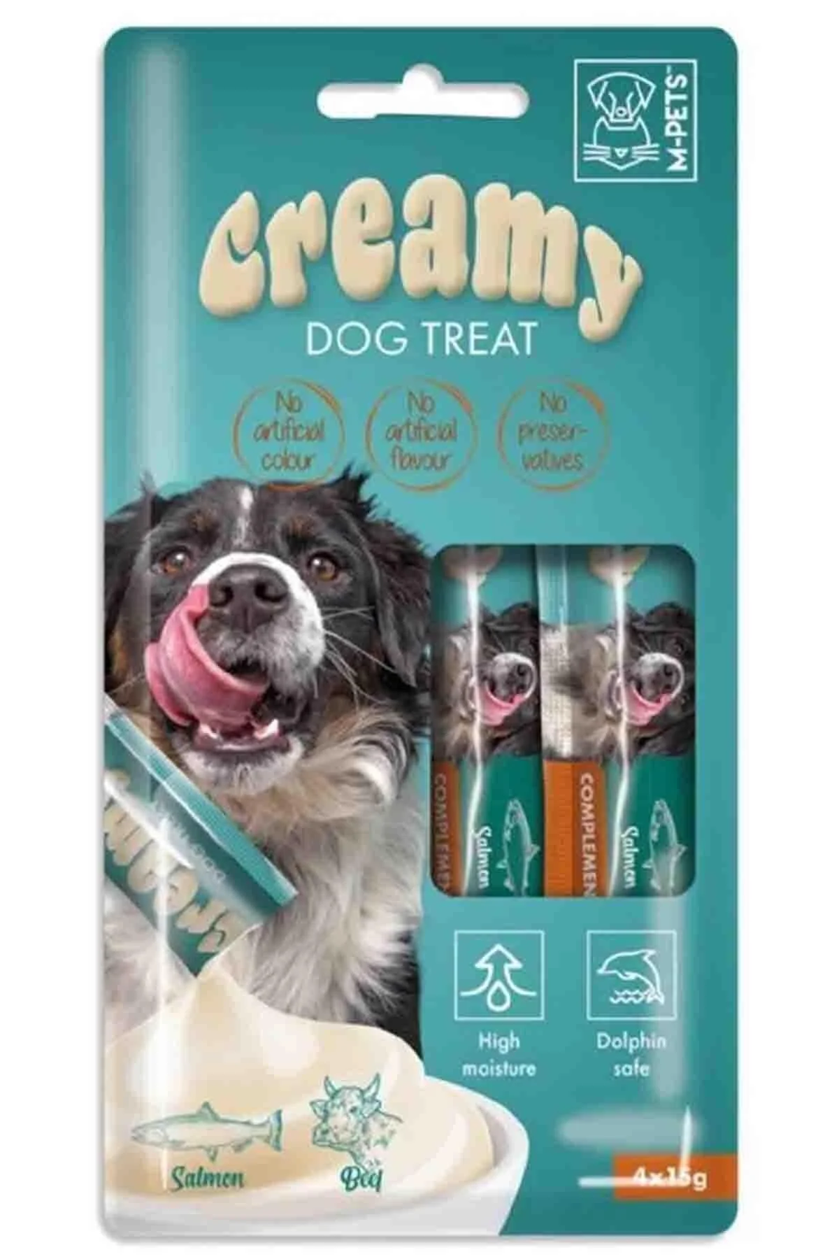 M-Pets Creamy Köpek Ödül 4 x 15 Gr Dana Somon