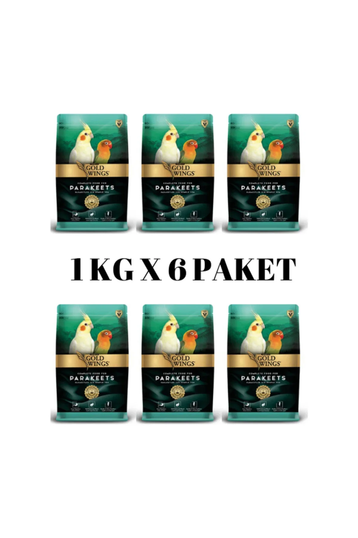 Gold Wings Premium Paraket 1 Kg X 6 Paket