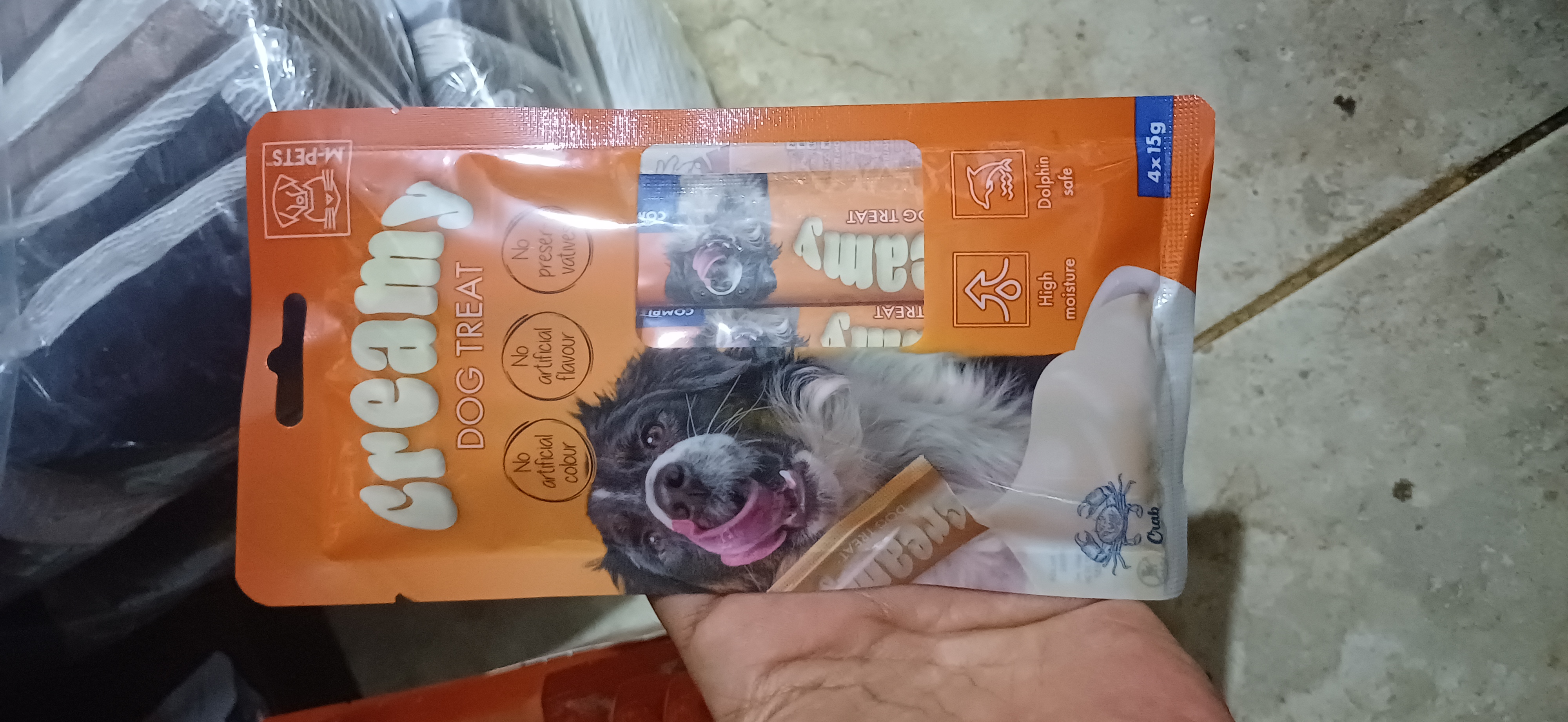 M-Pets Creamy Köpek Ödül 4 x 15 Gr Yengeç