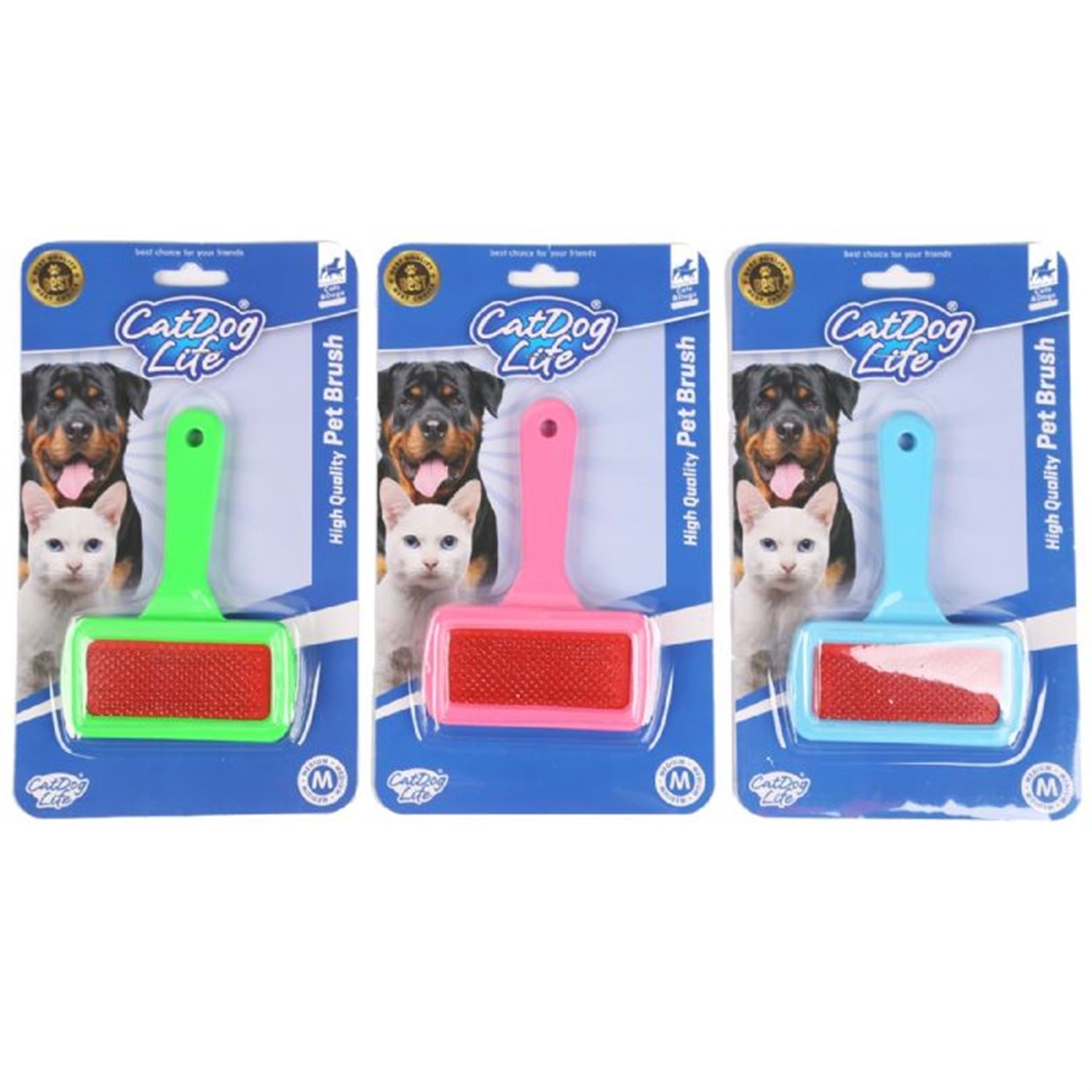 Cat Dog Life Kedi ve Köpekler İçin Telli Fırça M Boy