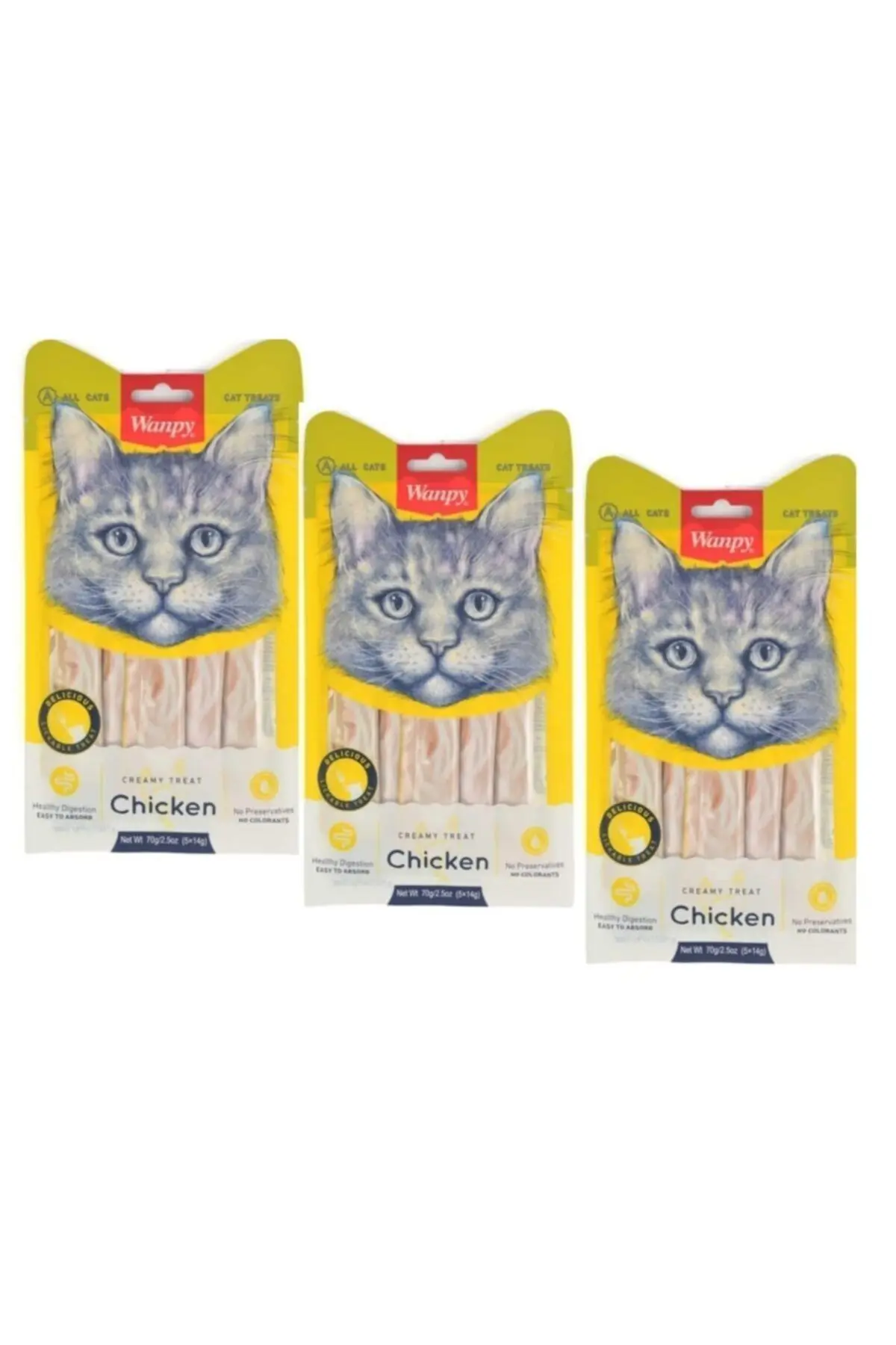 Wanpy Tavuk Kedi Krema Ödül 5 li X 3