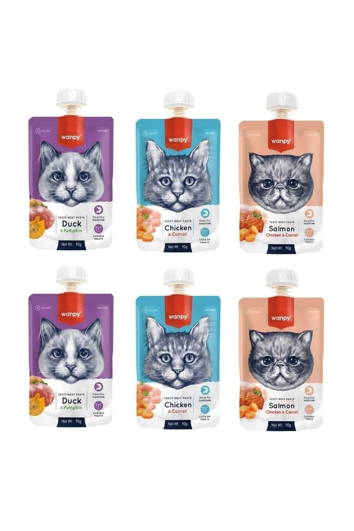 Wanpy Kedi Et Ezmesi 3 Çeşit X 6