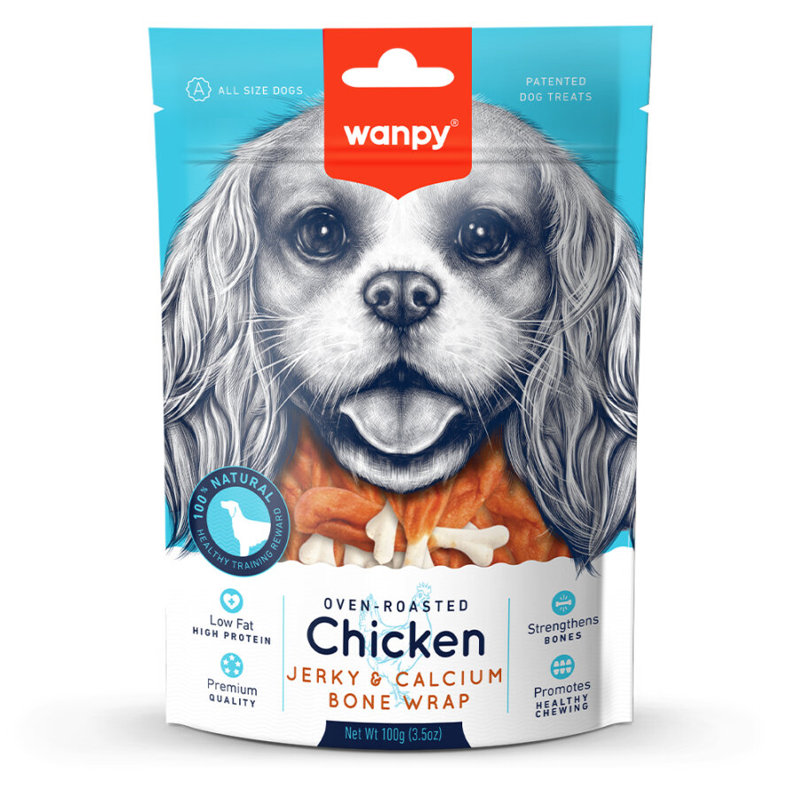 Wanpy Chicken jeryk Calcium Bone Wrap Köpek Ödül