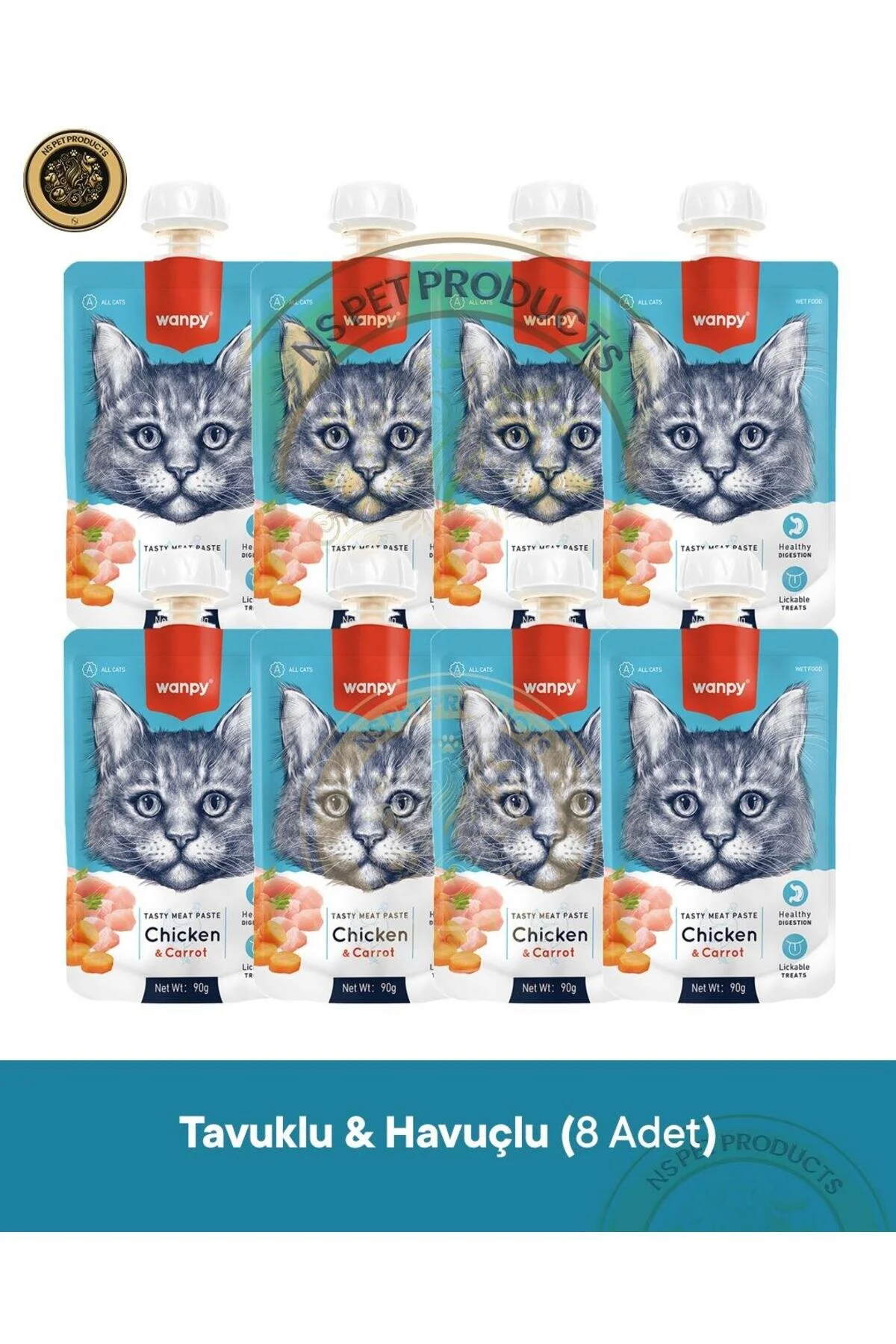 Wanpy Kedi Et Ezme Tavuk Havuç X 8
