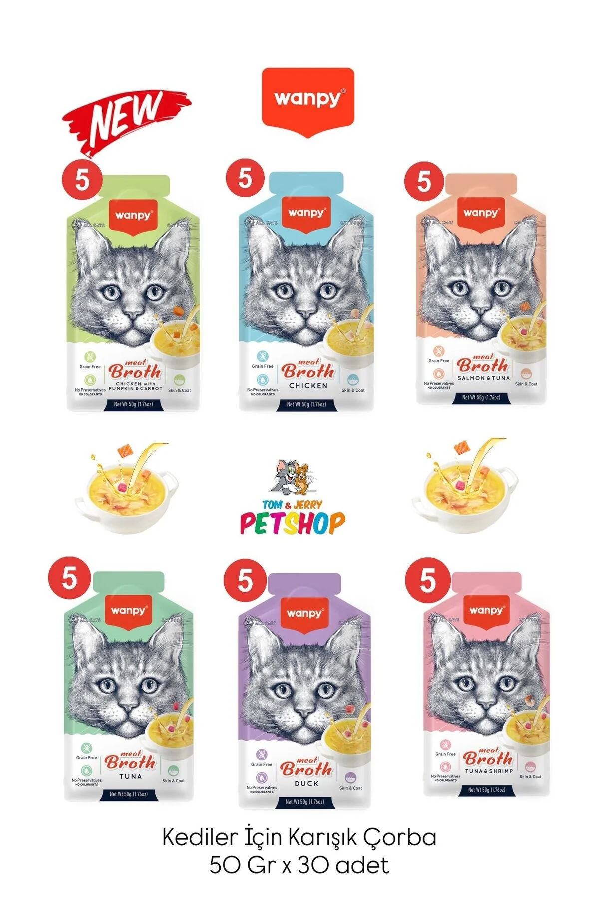 Wanpy Kedi Çorba Karışık X 30