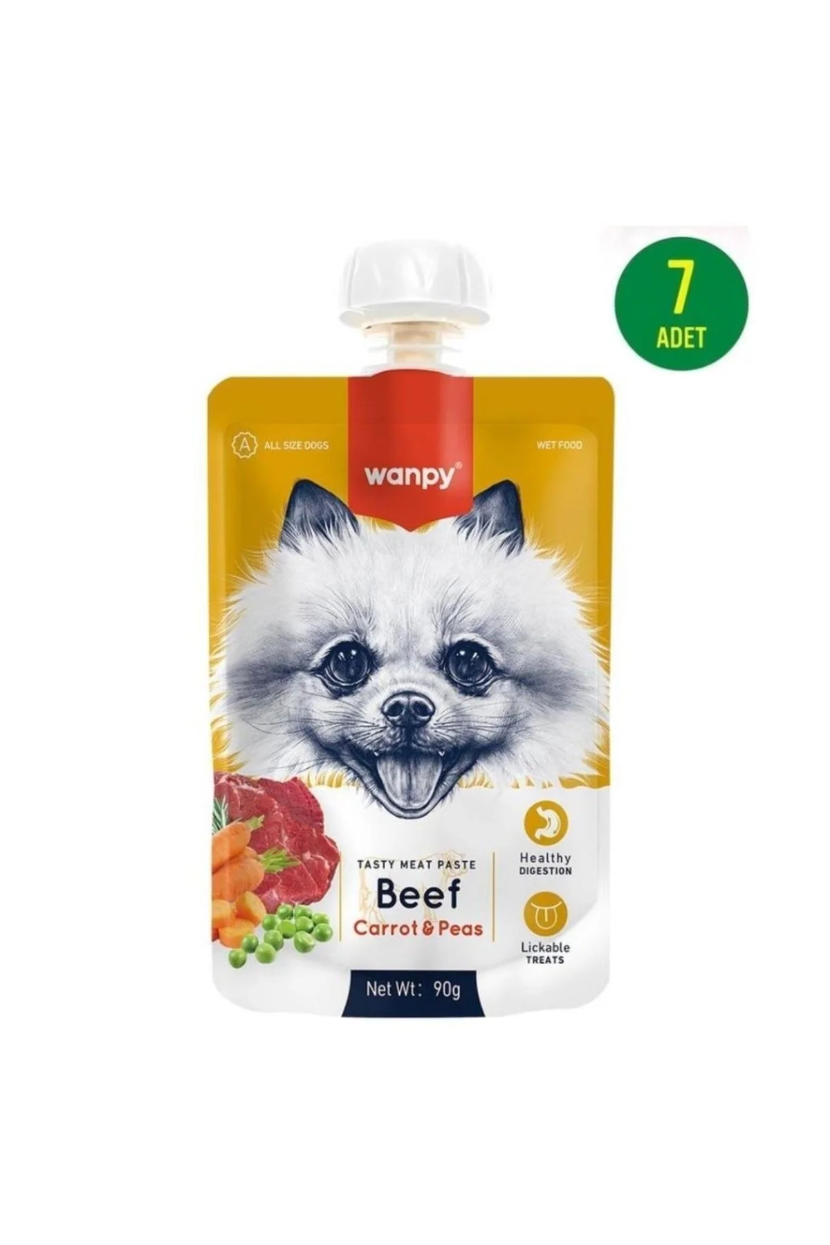 Wanpy Sığır Havuç Köpek Et Ezmesi 90 Gr X 7