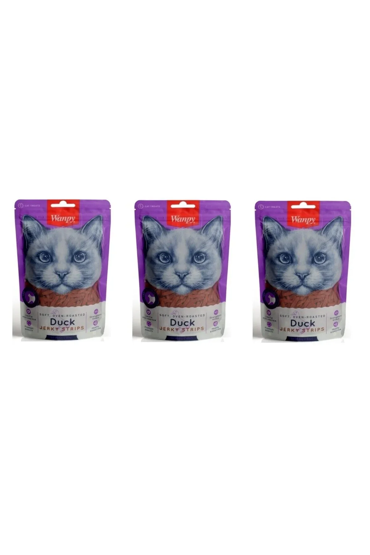 Wanpy Gerçek Ördek Fileto Kedi Ödül 80 gr X 3 Adet