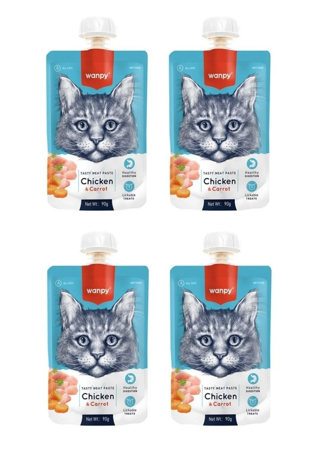 Wanpy Kedi Et Ezmesi Tavuk Havuç X 4