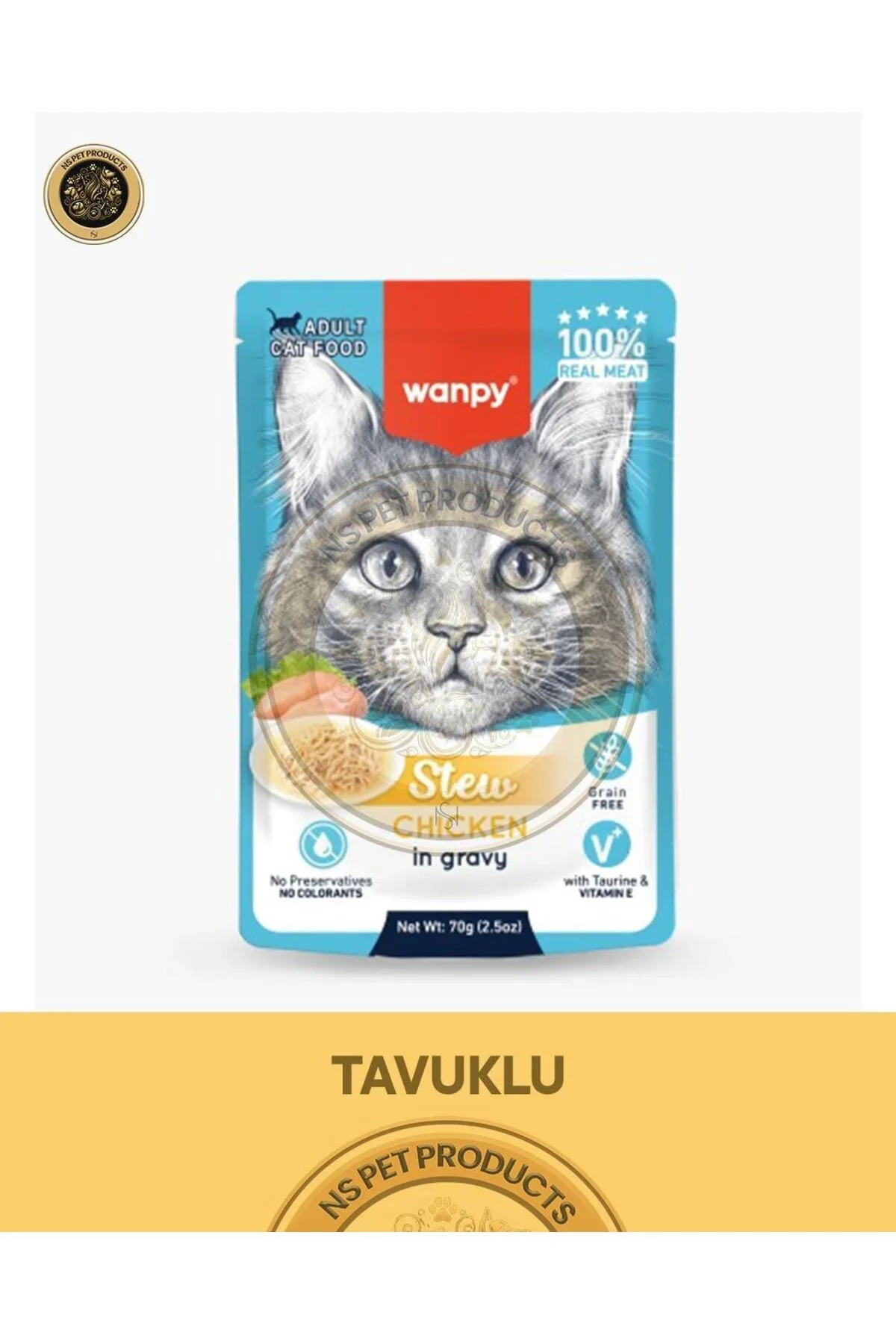Wanpy Tavuklu Pouch Kedi Pouch 70 Gr