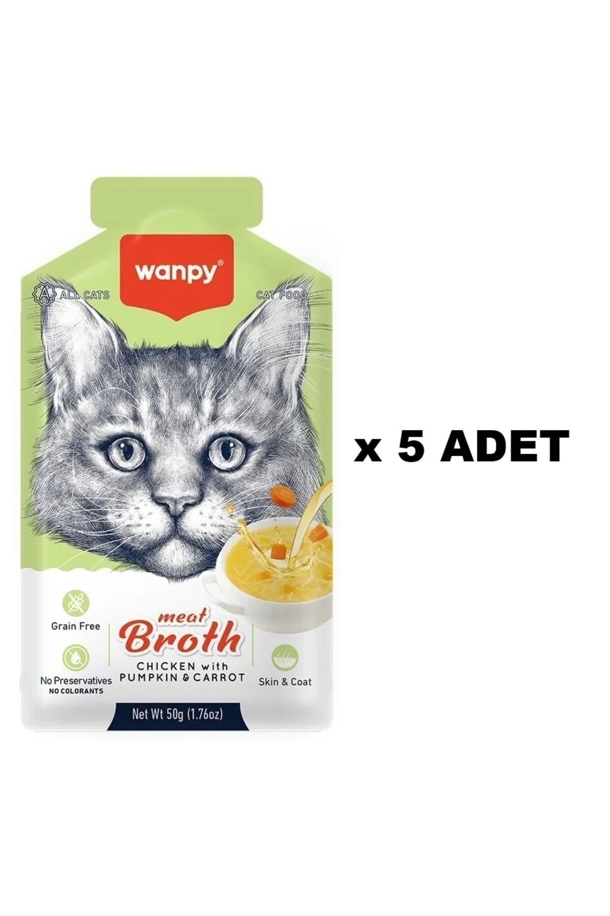 Wanpy Kedi Çorba Tavuk Balkabak X 5