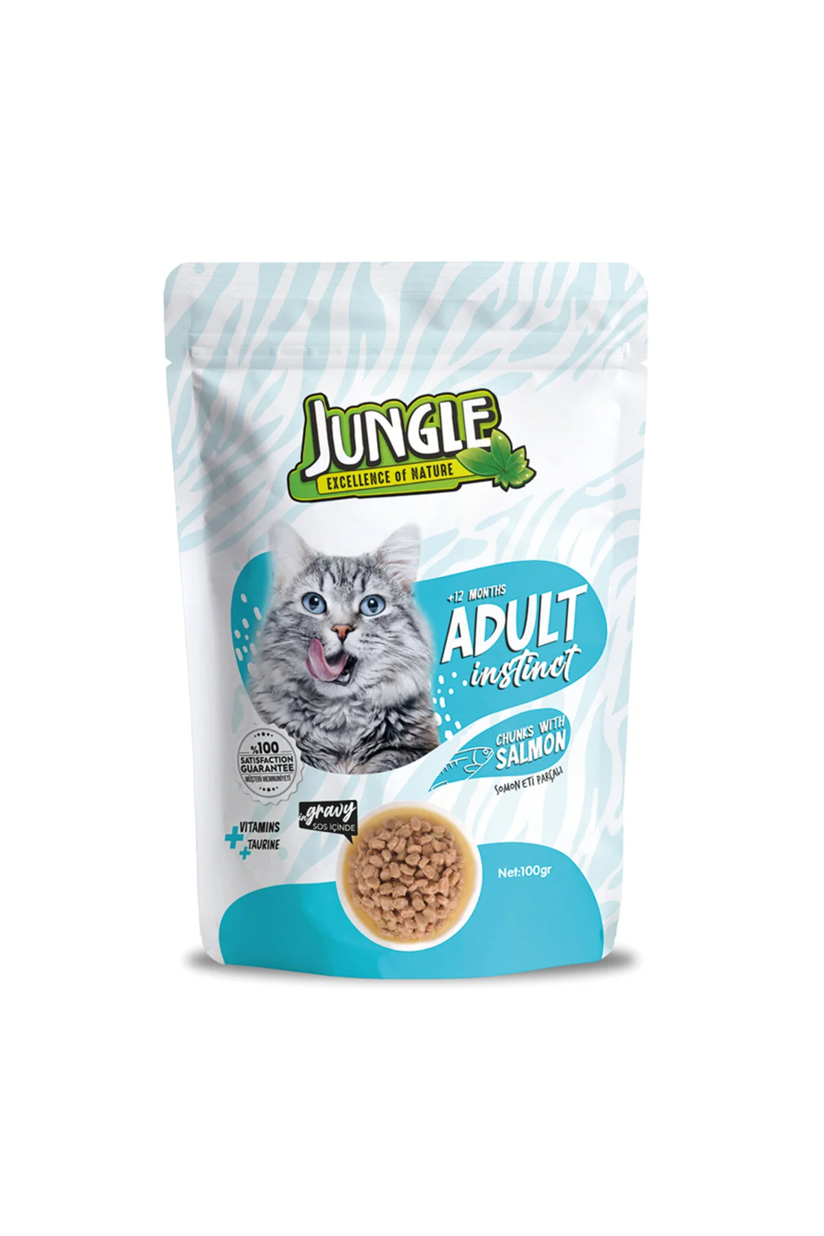 Jungle Kedi Pouch Kısır Somonlu