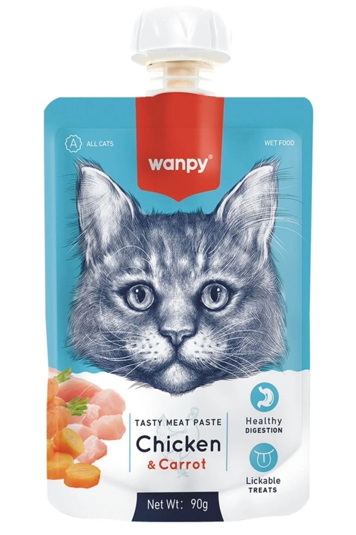 Wanpy Tavuk Havuç Kedi Et Ezmesi 90 Gr