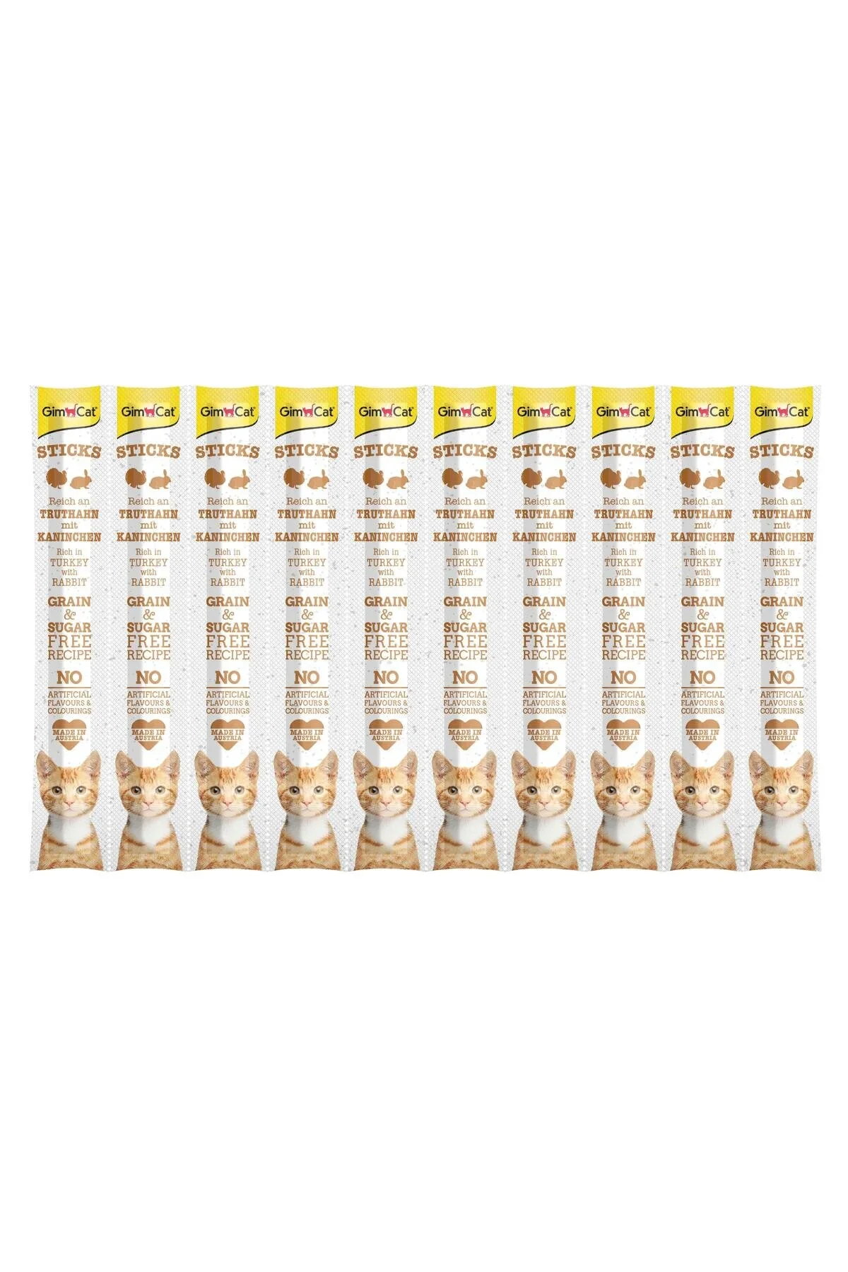 Gimcat Kedi Stick 10 lu Hindi & Tavşan
