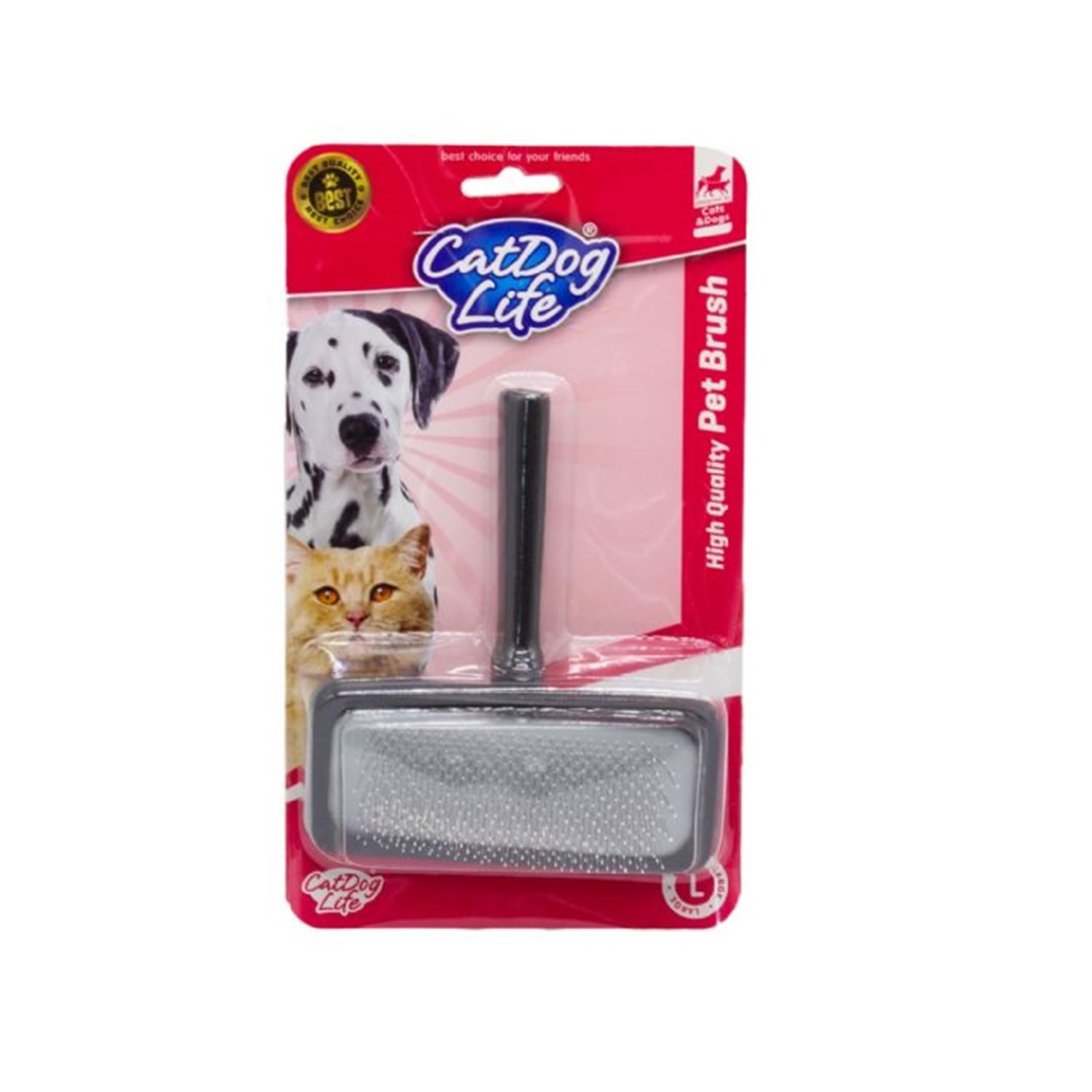 Cat Dog Life Kedi ve Köpekler İçin Ahşap Telli Fırça L Boy