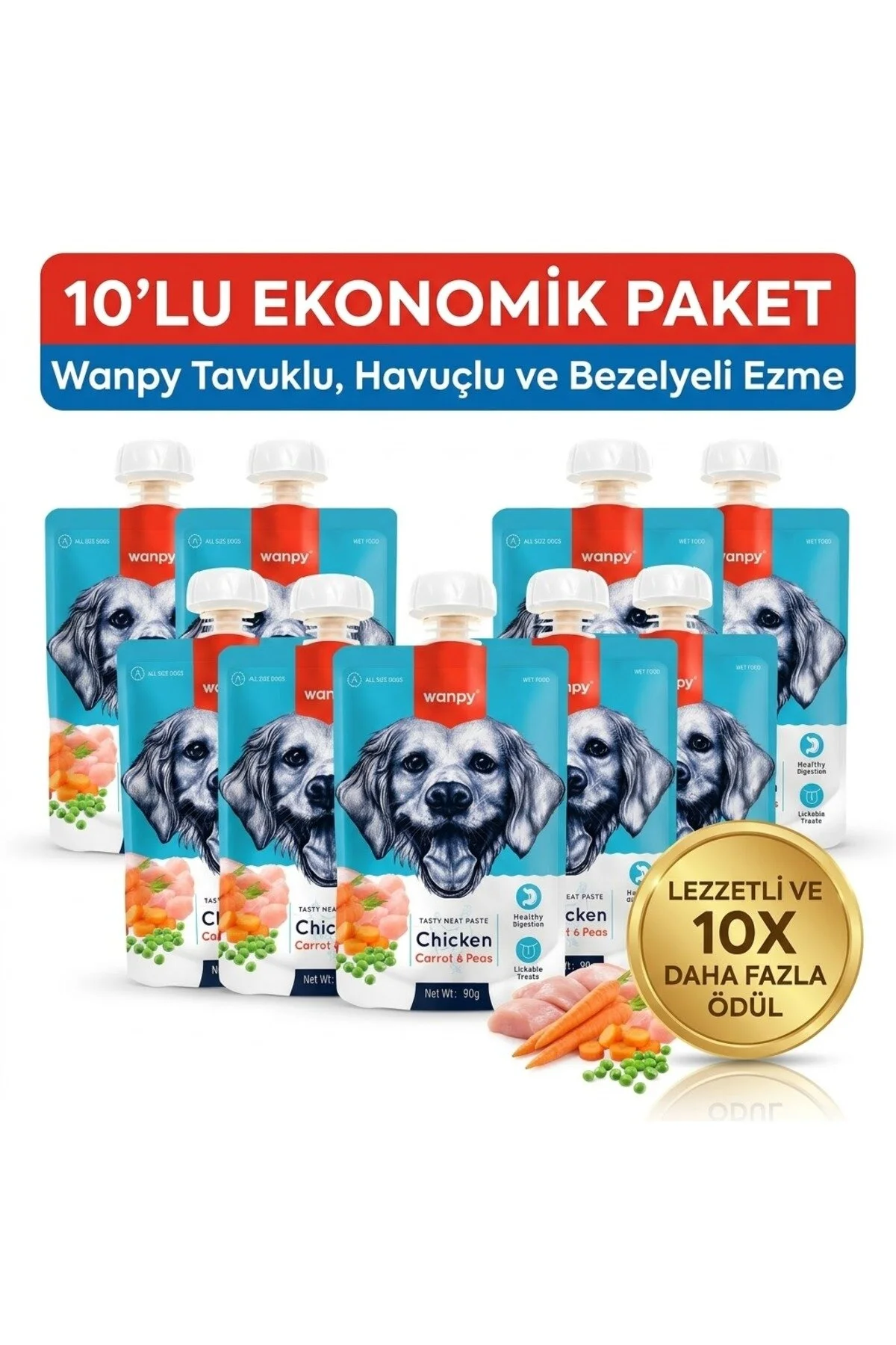 Wanpy Köpek Et Ezme Tavuk Havuç X 10